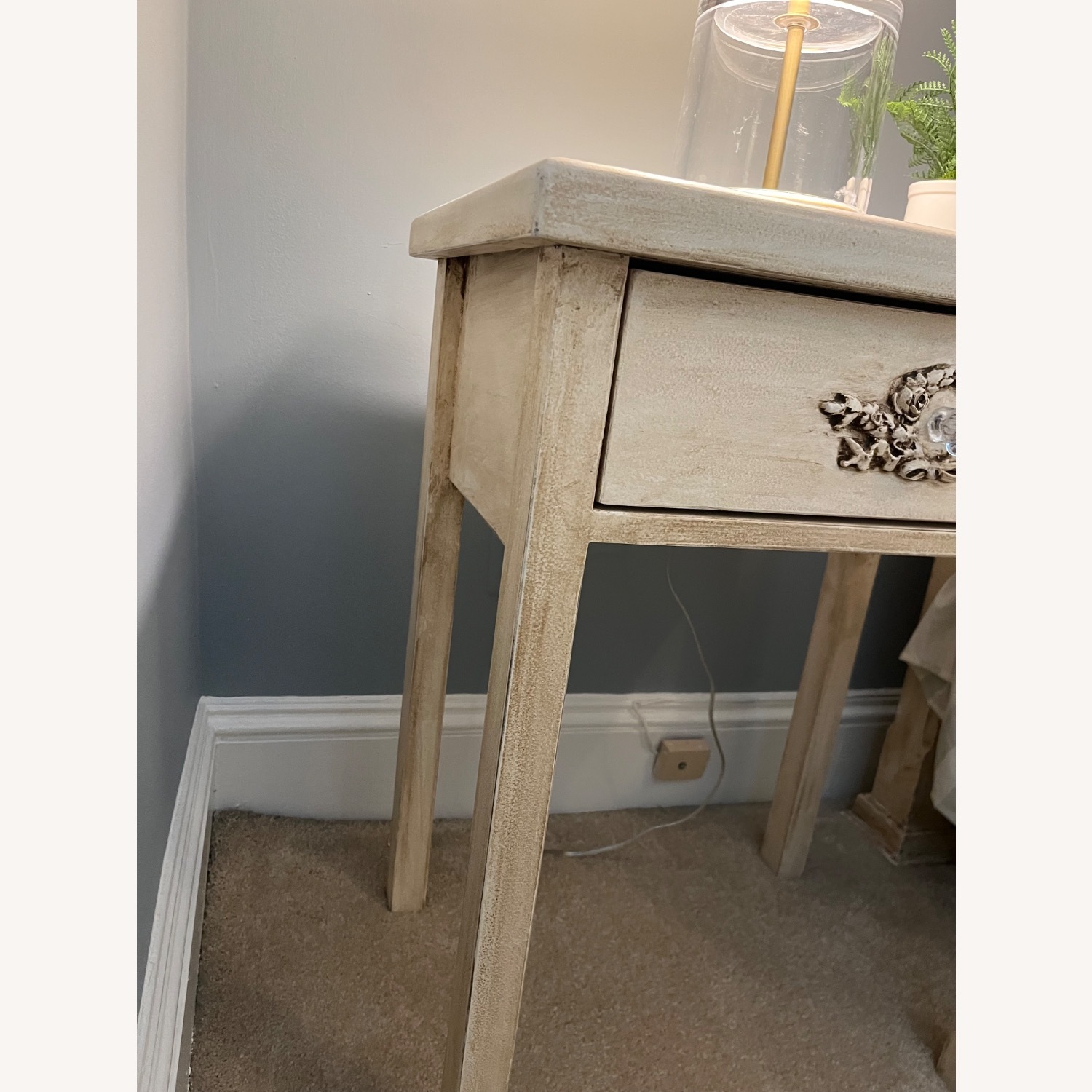 Shabby Chic Wood Nightstand - image-2