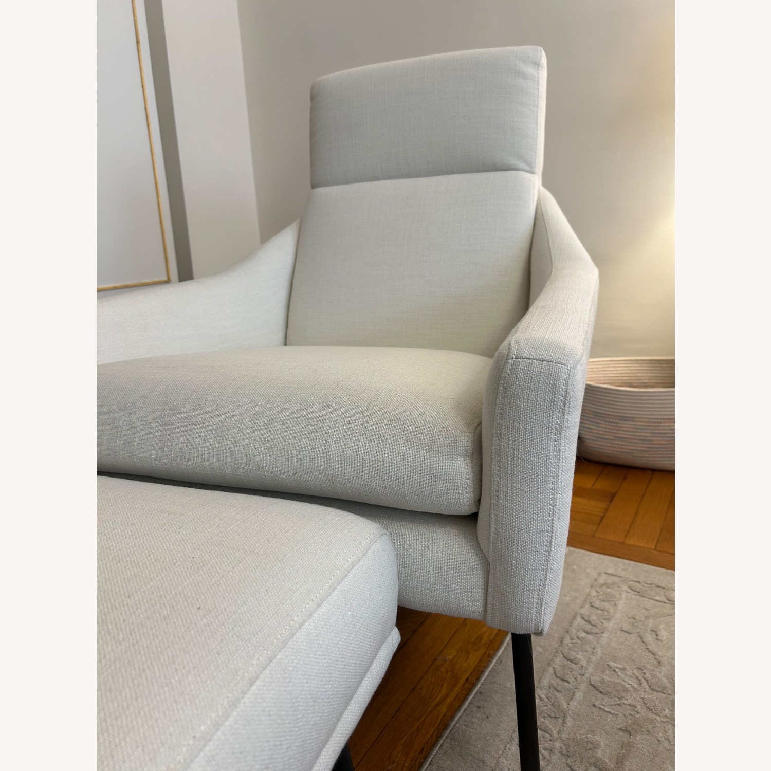 West Elm Austin Chair and Ottoman - image-2