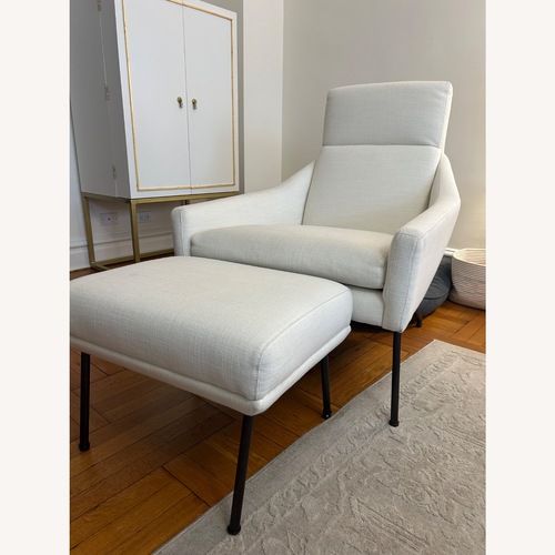 Used West Elm Austin Chair and Ottoman for sale on AptDeco