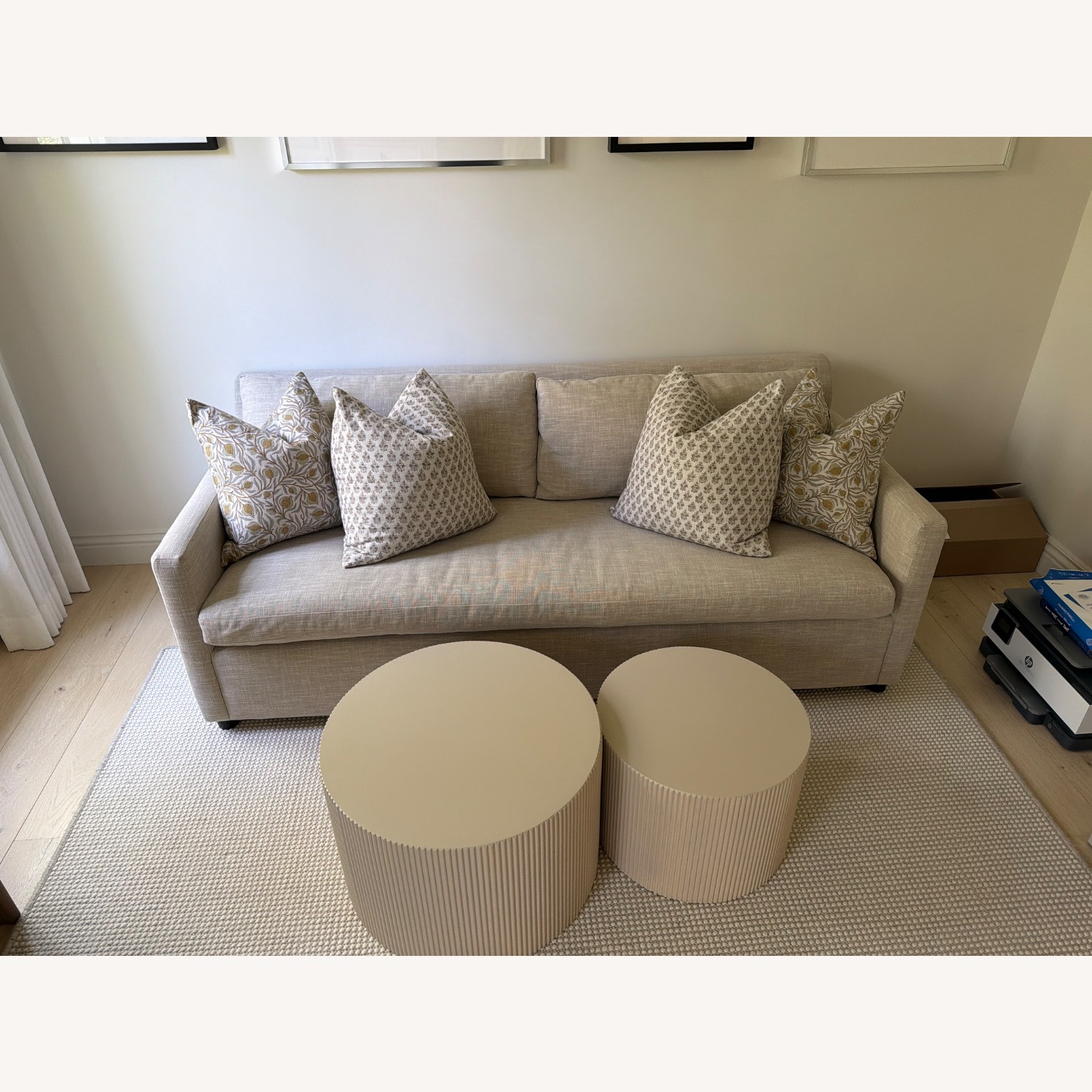 West Elm Marin Light Gray Fabric Sleeper Sofa - image-1