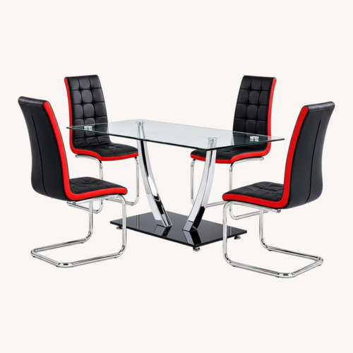 Used Global Furniture USA Red Glass Dining Sets for sale on AptDeco