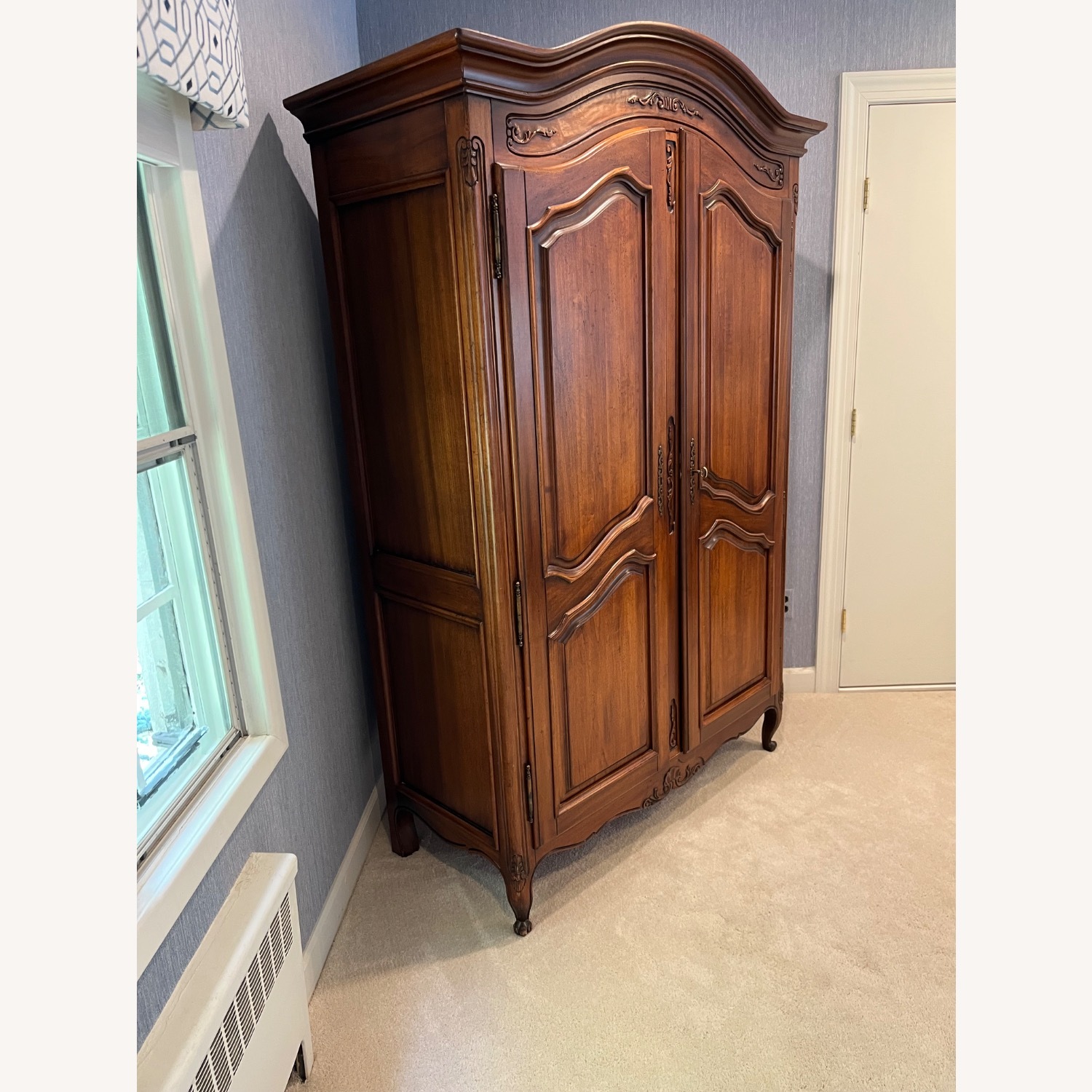 Dark Brown Wood Armoire - image-3