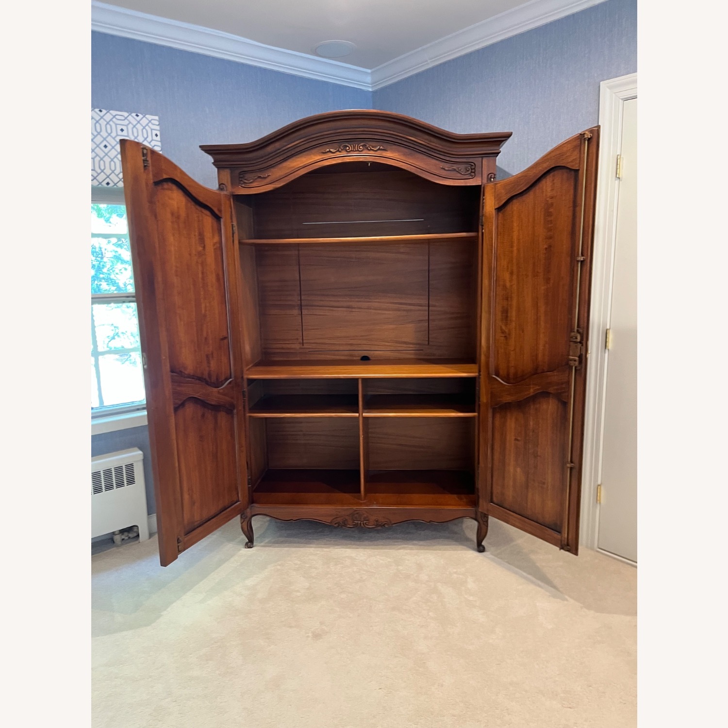 Dark Brown Wood Armoire - image-2