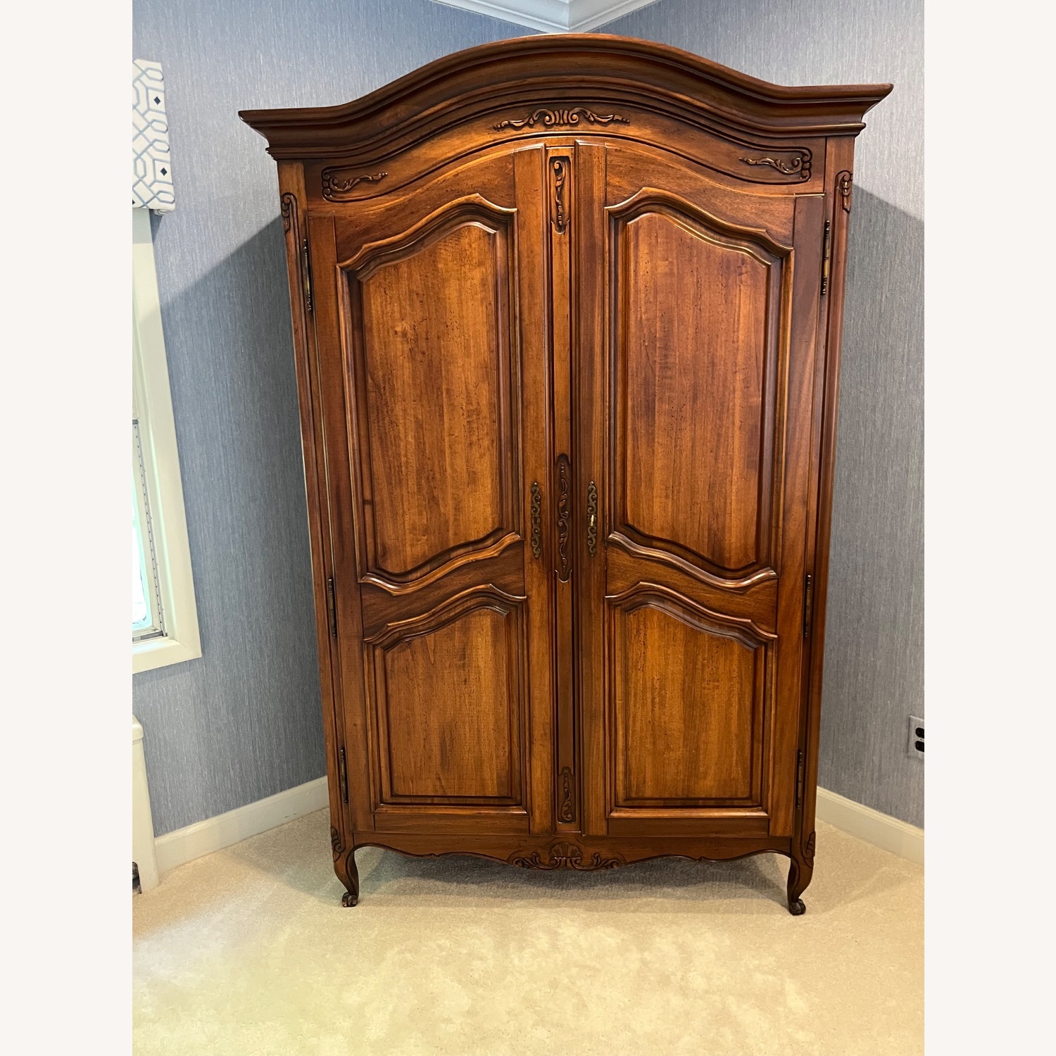 Dark Brown Wood Armoire - image-4