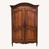 Dark Brown Wood Armoire