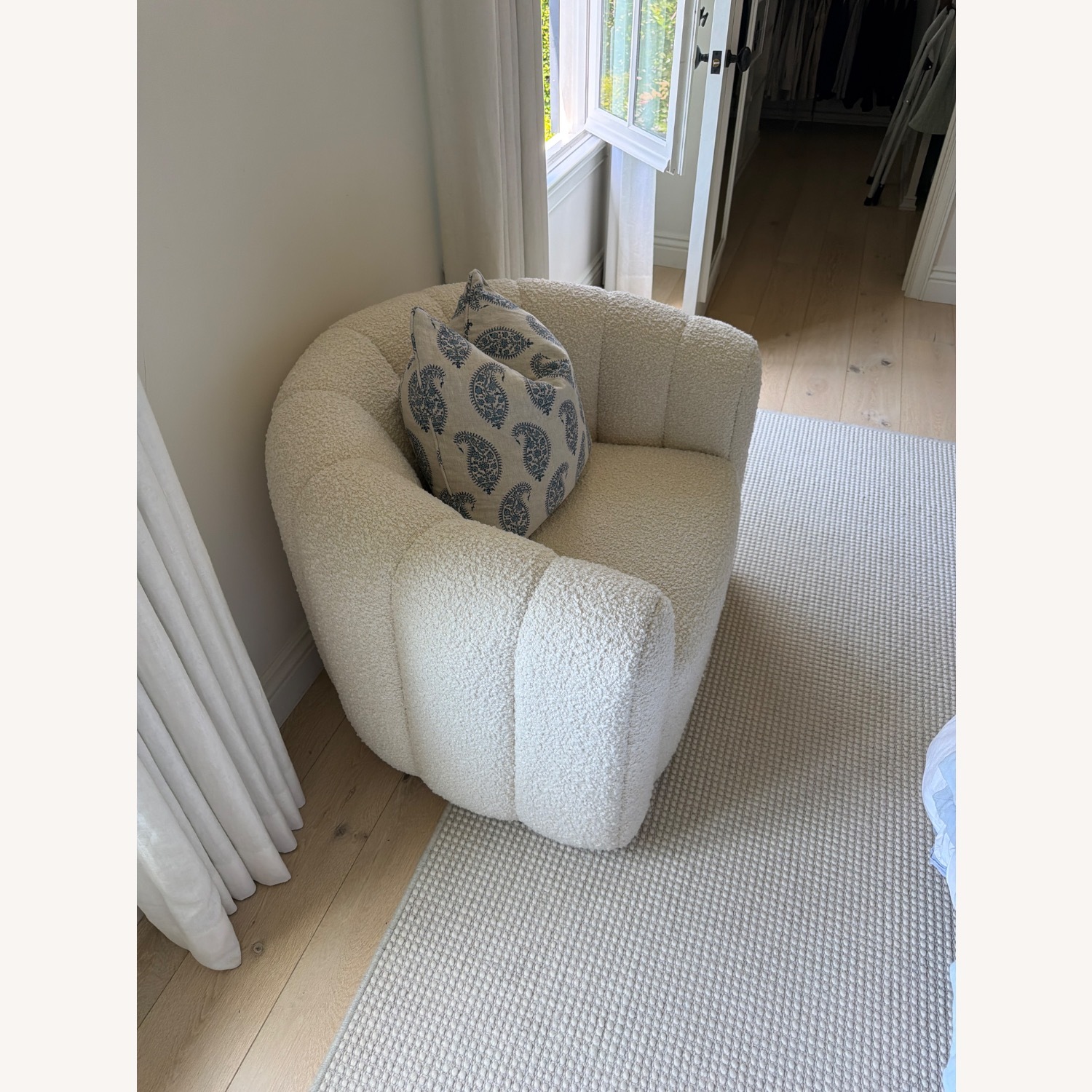 CB2 White Accent Chair - image-3