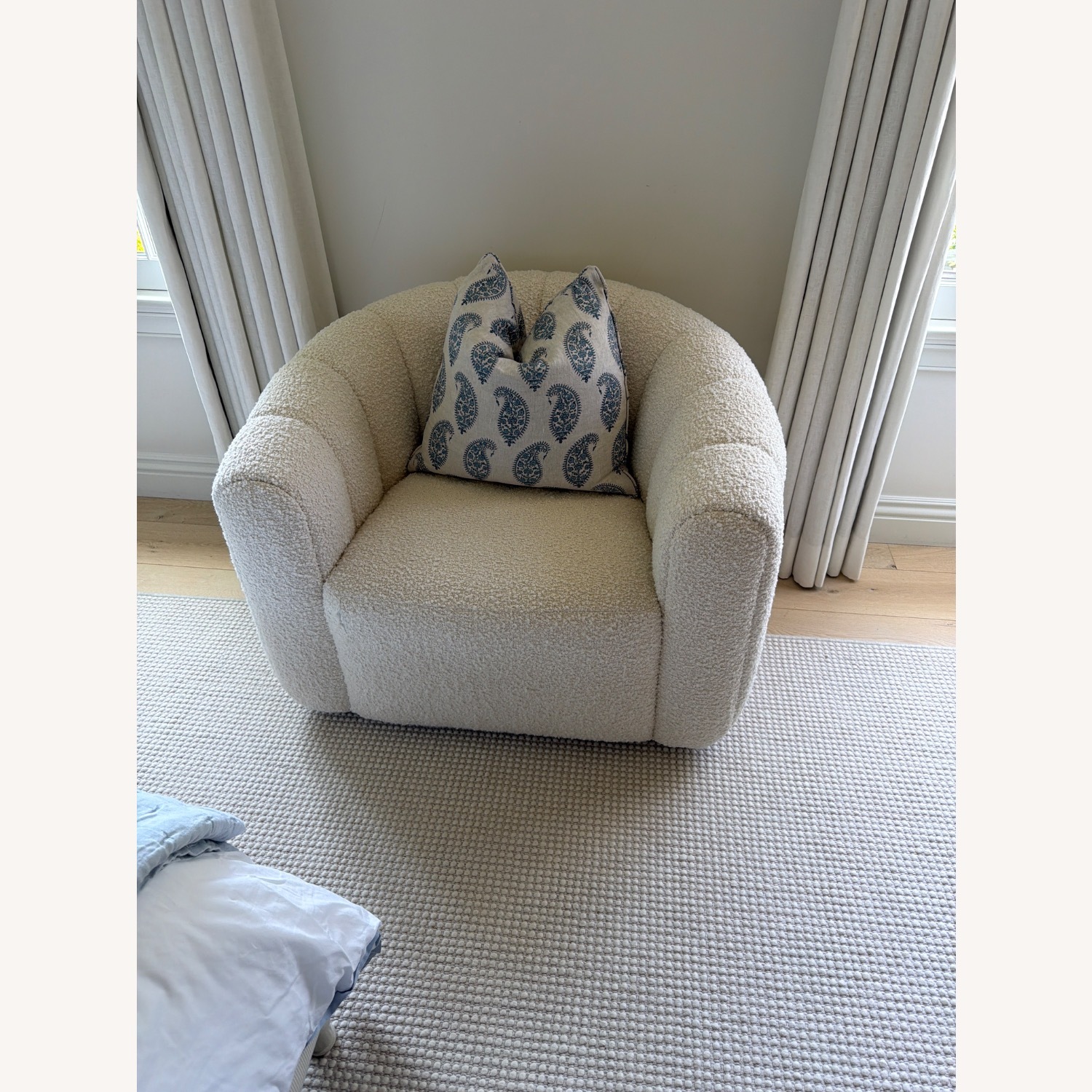 CB2 White Accent Chair - image-1
