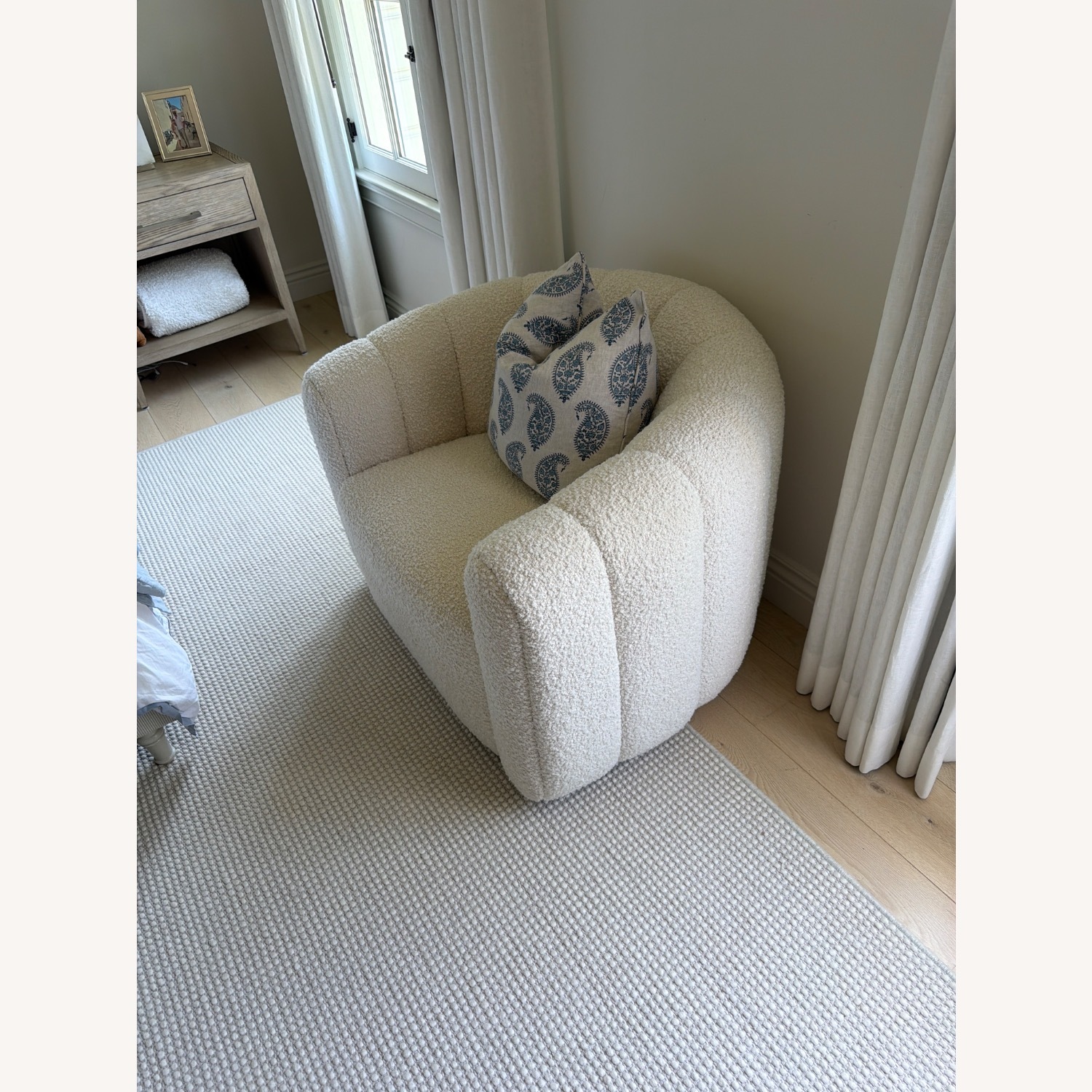 CB2 White Accent Chair - image-2