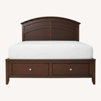Raymour & Flanigan Kylie Dark Brown Wood King Bed