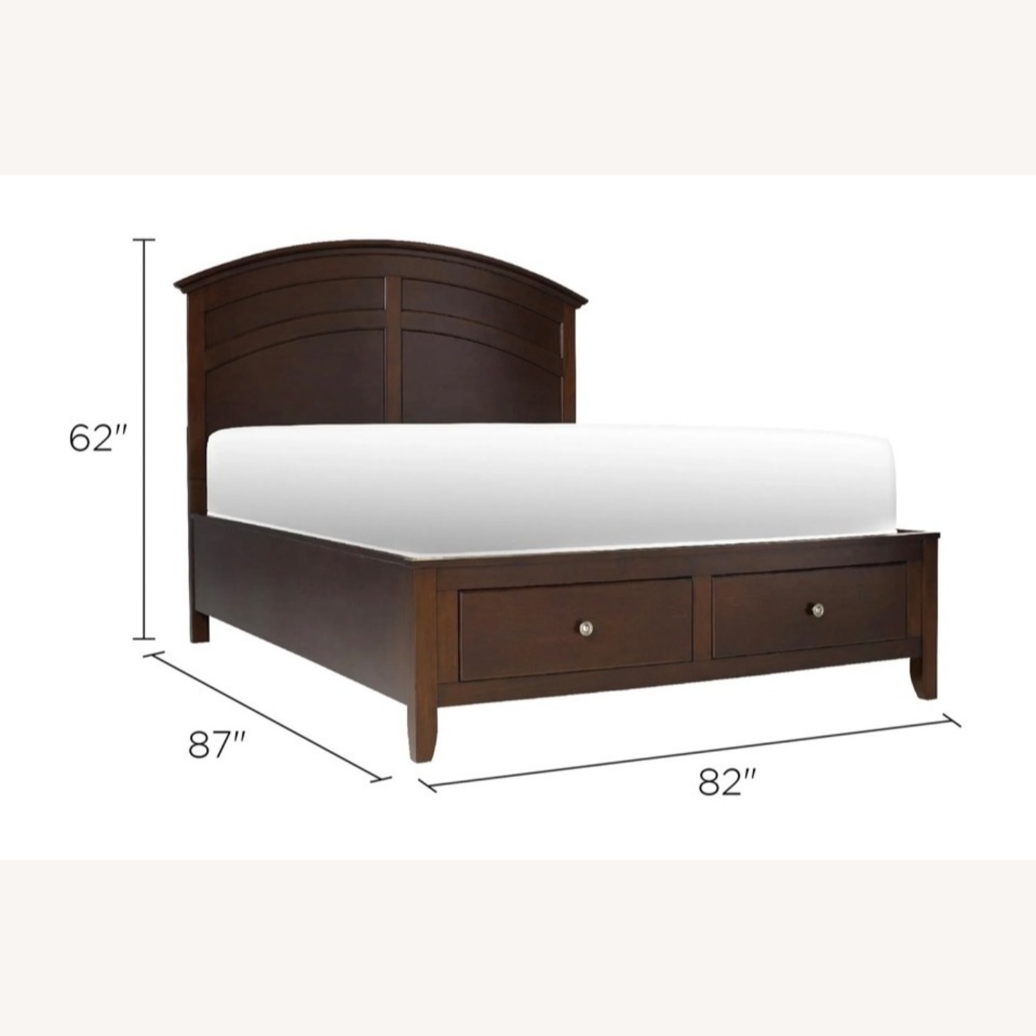 Raymour & Flanigan Kylie Dark Brown Wood King Bed - image-3