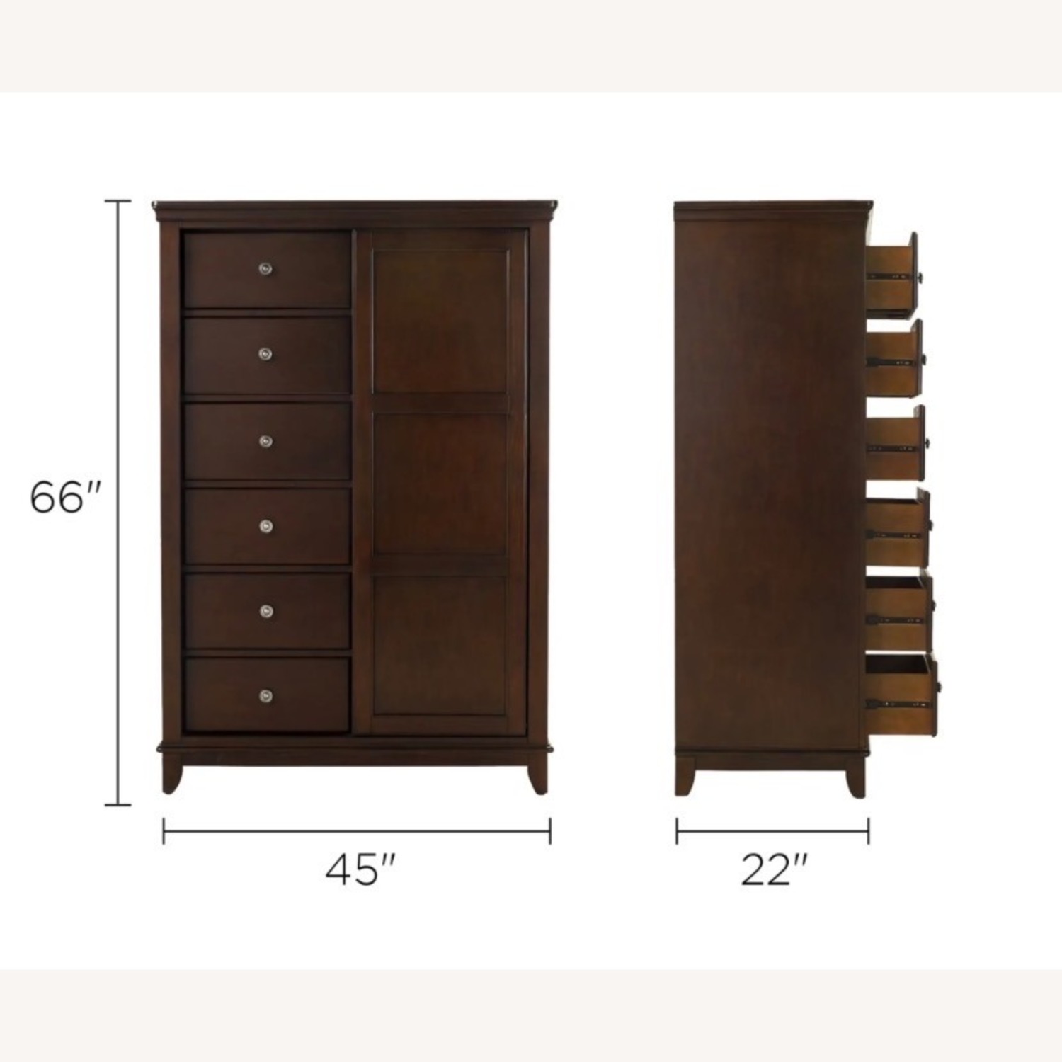 Raymour & Flanigan Kylie Dark Brown Wood Armoire - image-3