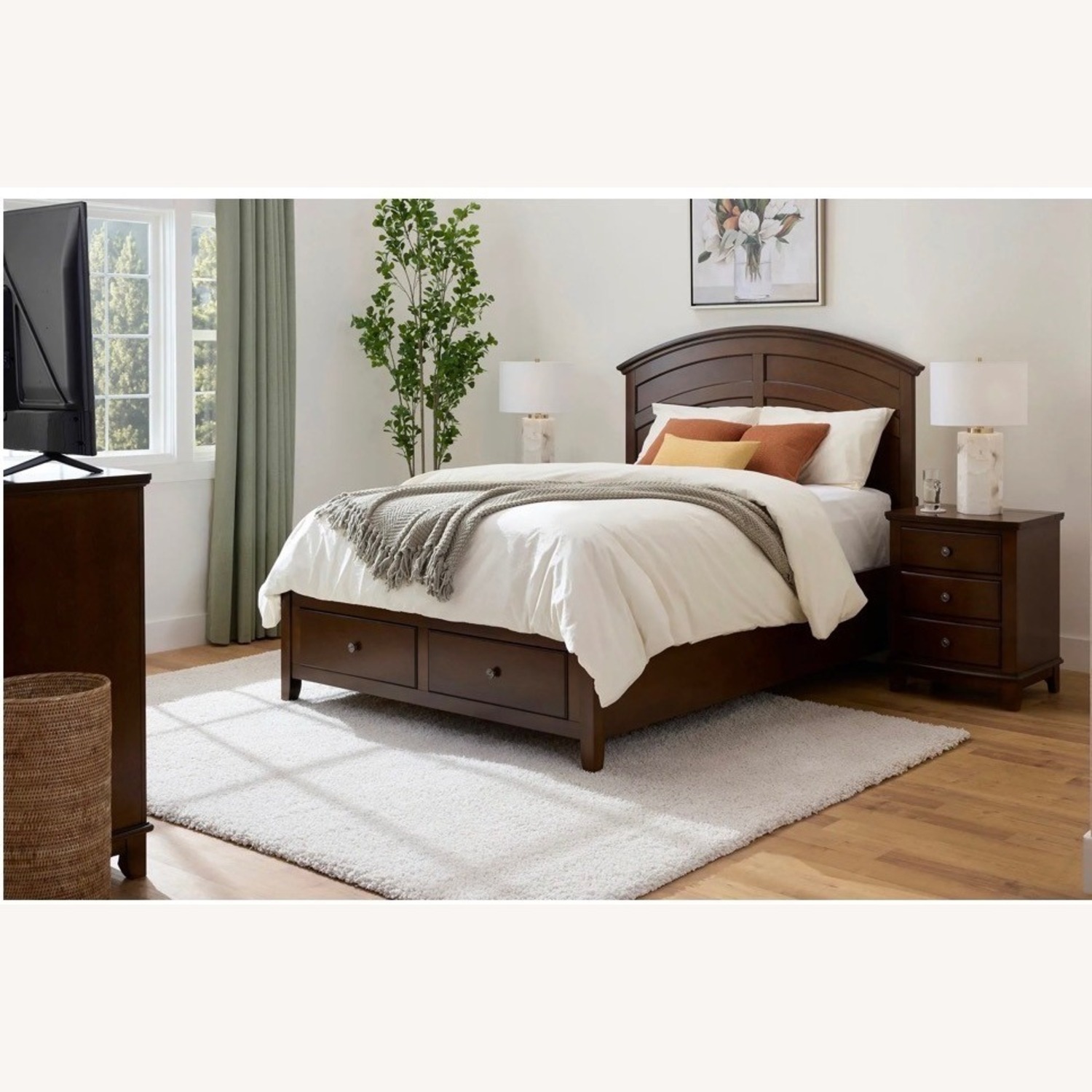 Dark Brown Kylie Nightstand - image-2