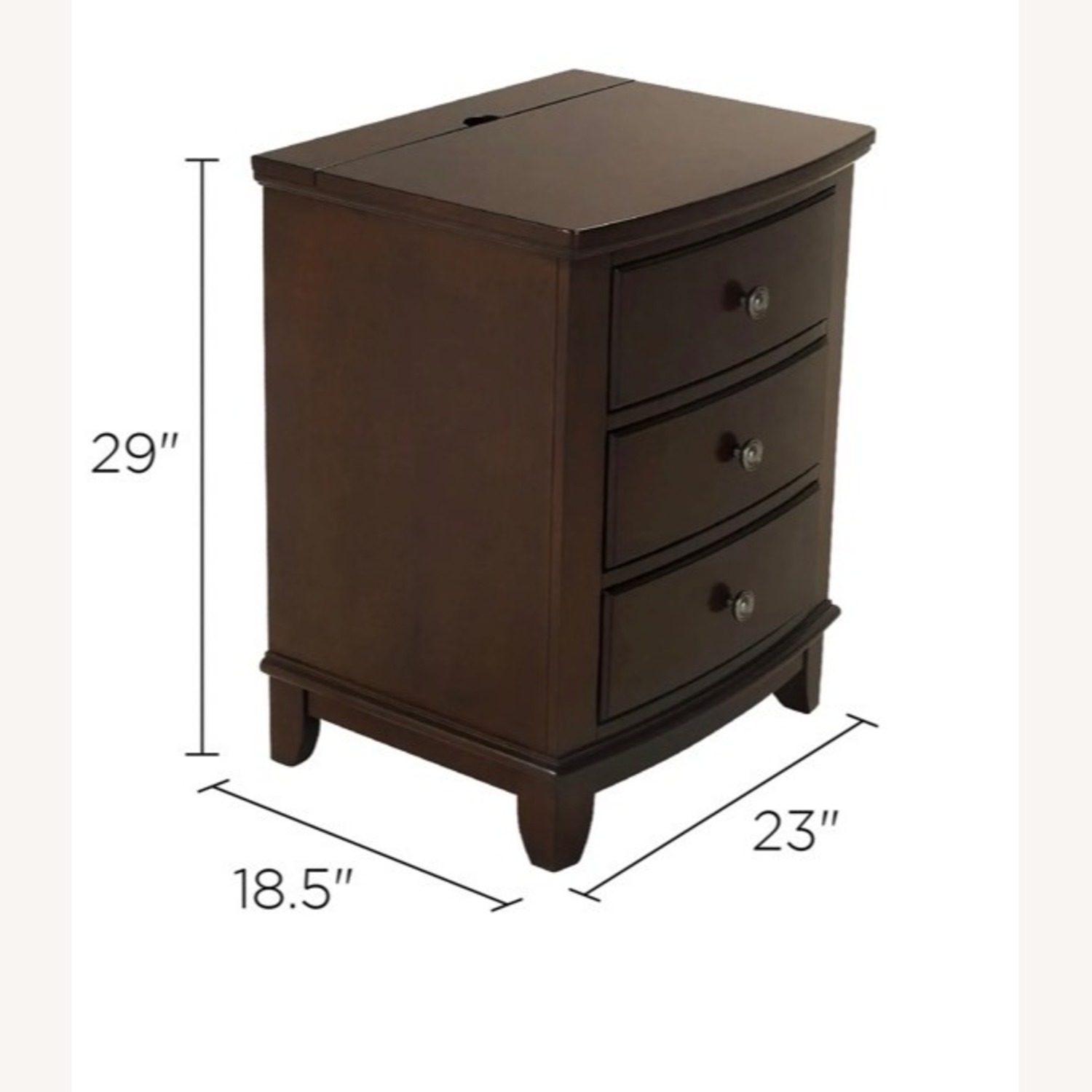 Dark Brown Kylie Nightstand - image-3