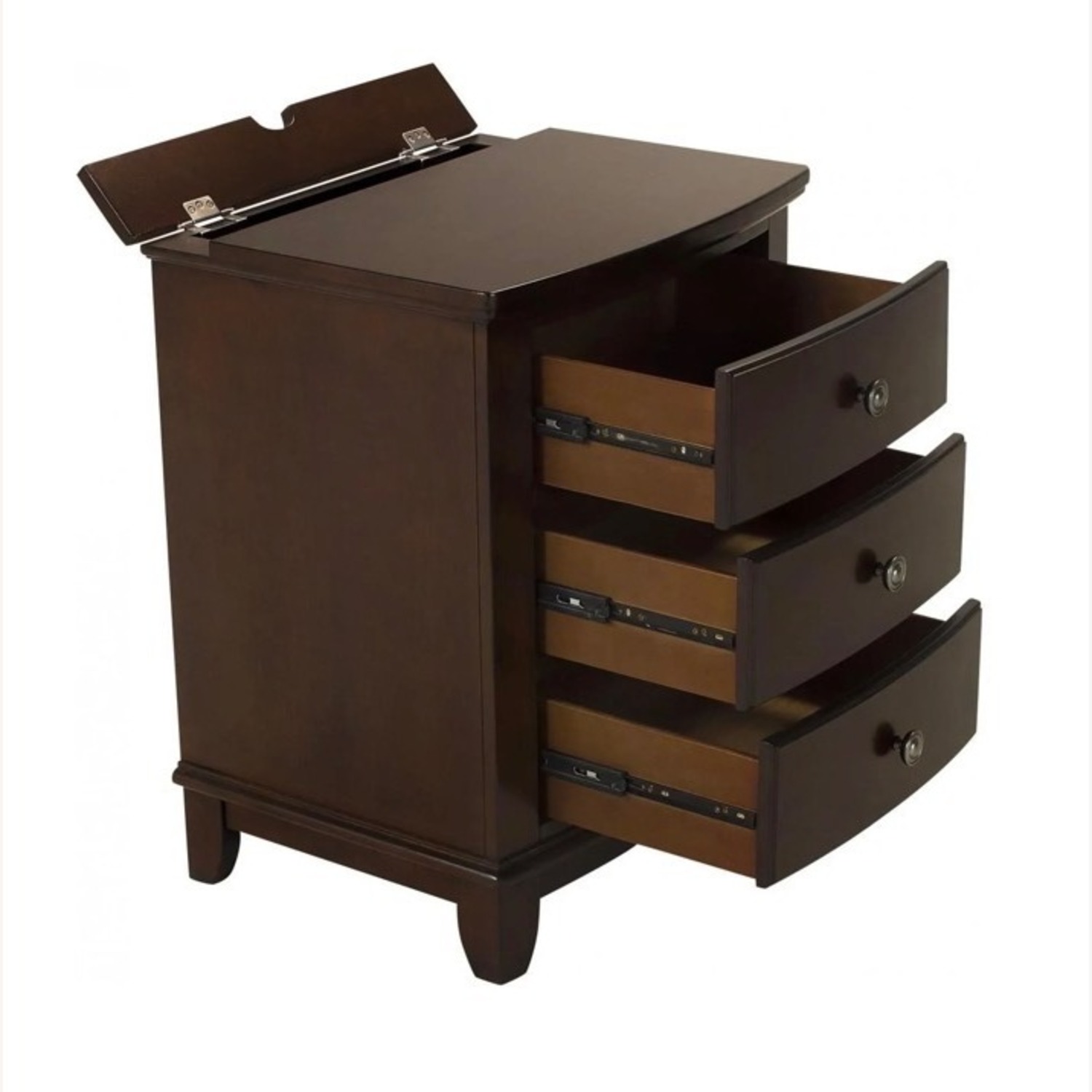 Dark Brown Kylie Nightstand - image-1
