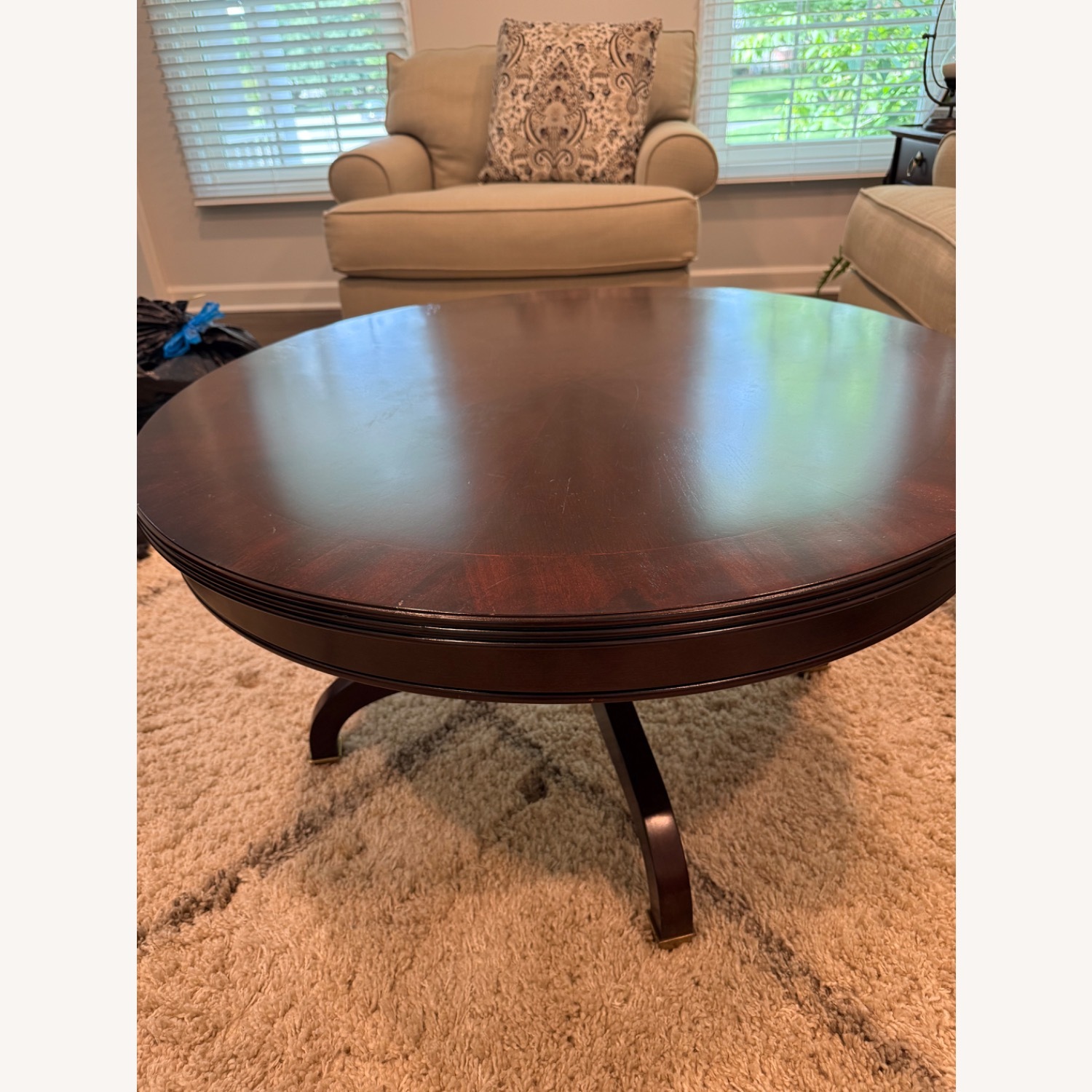 Broyhill Furniture Dark Brown Wood Coffee Table - image-1