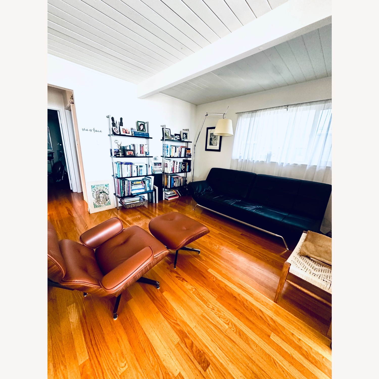 Ligne Roset Smala Black Leather Sofa - image-10