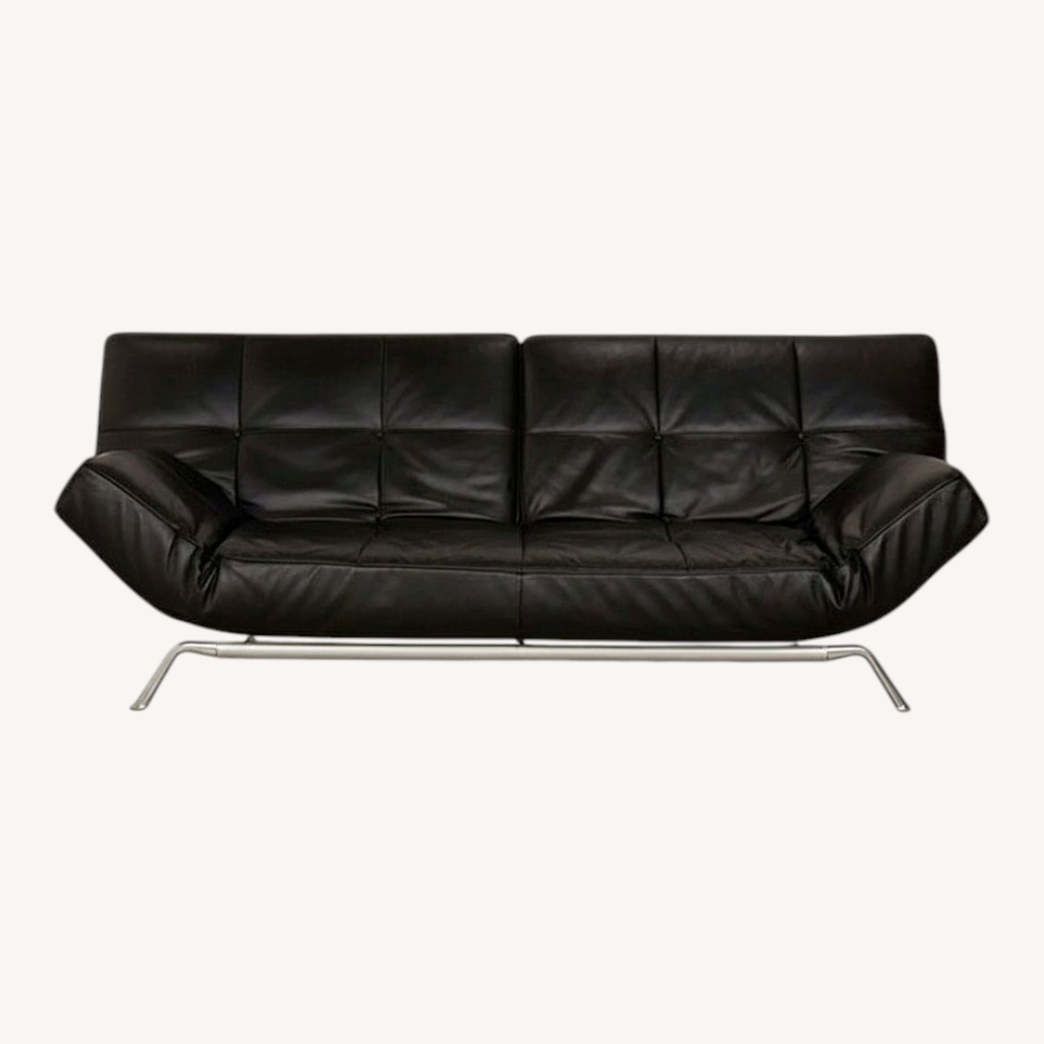 Ligne Roset Smala Black Leather Sofa - image-0