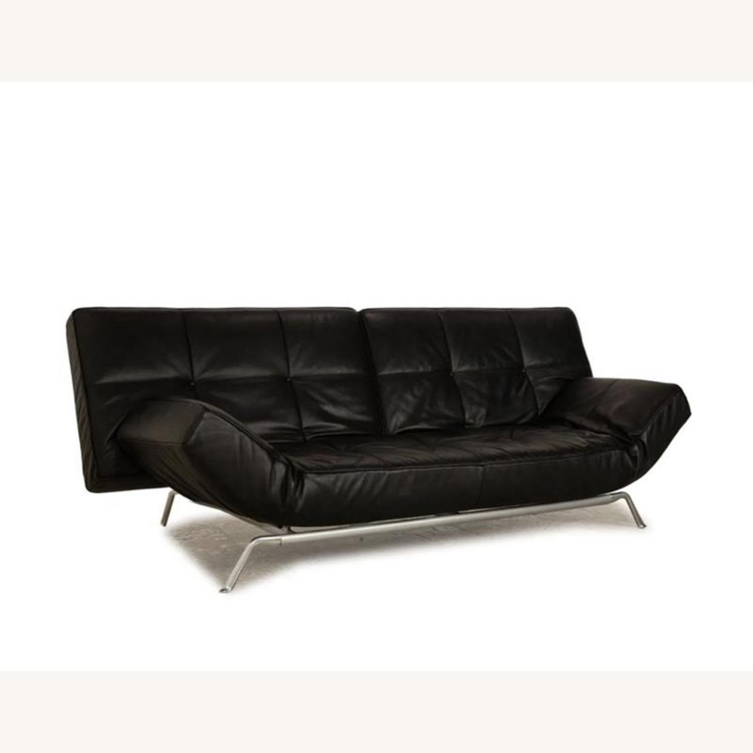 Ligne Roset Smala Black Leather Sofa - image-3