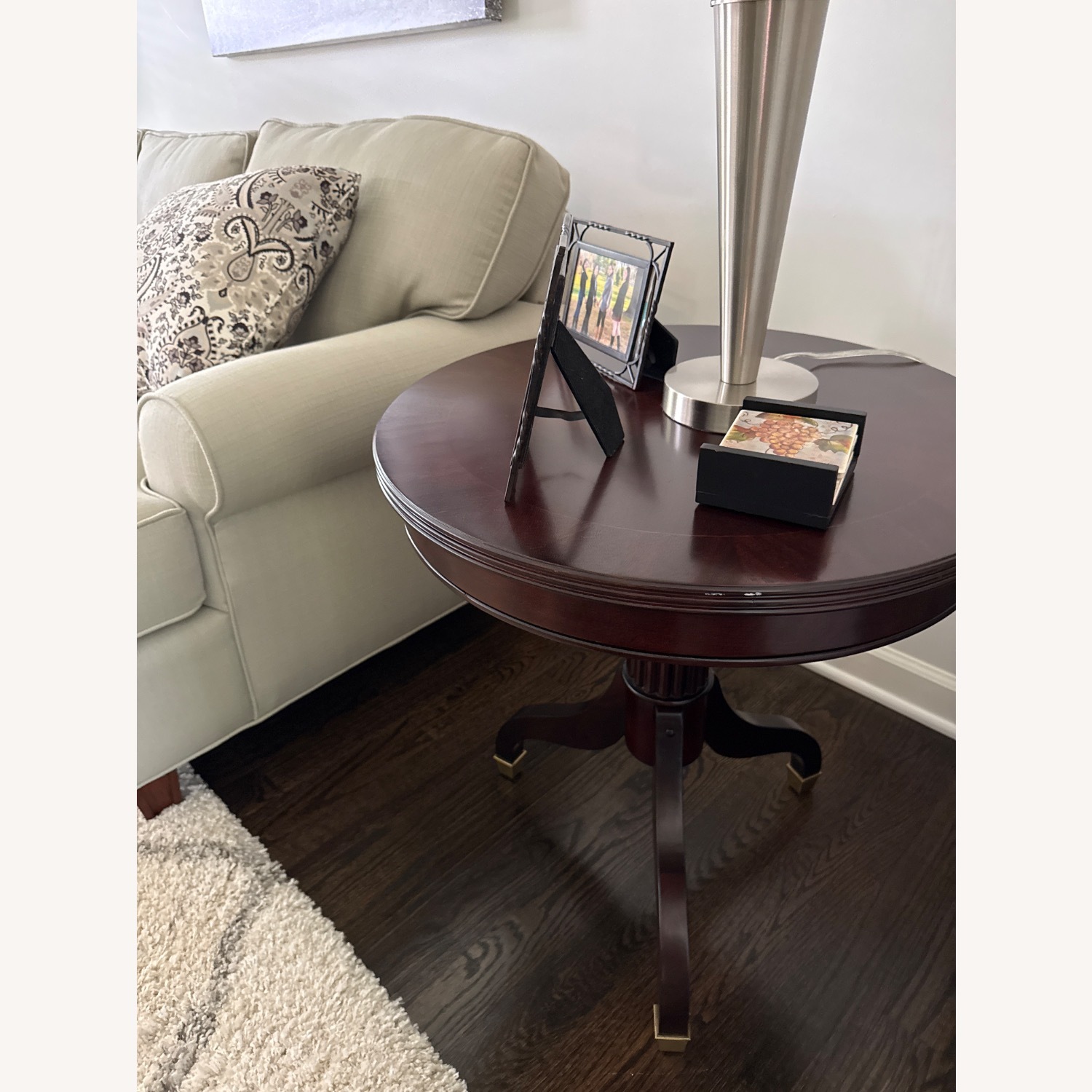Broyhill Furniture Dark Brown Wood Side Table - image-3