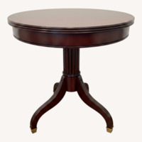 Broyhill Furniture Dark Brown Wood Side Table