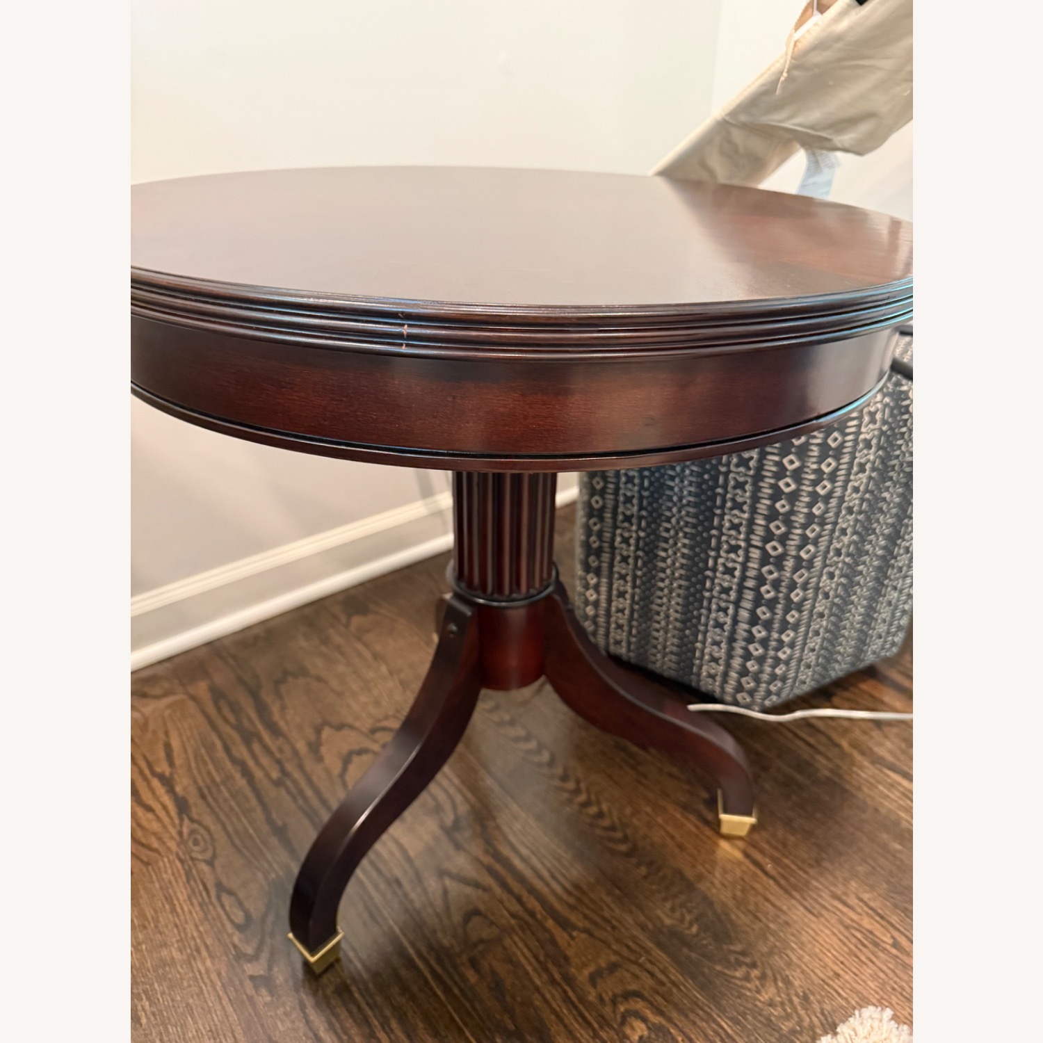 Broyhill Furniture Dark Brown Wood Side Table - image-1