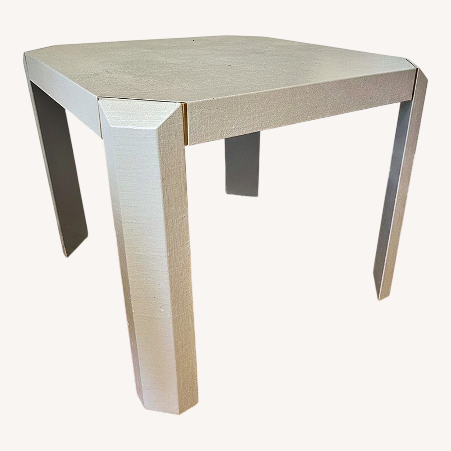 Linen Wrapped Game/Card Table W” Brass Insert - image-0