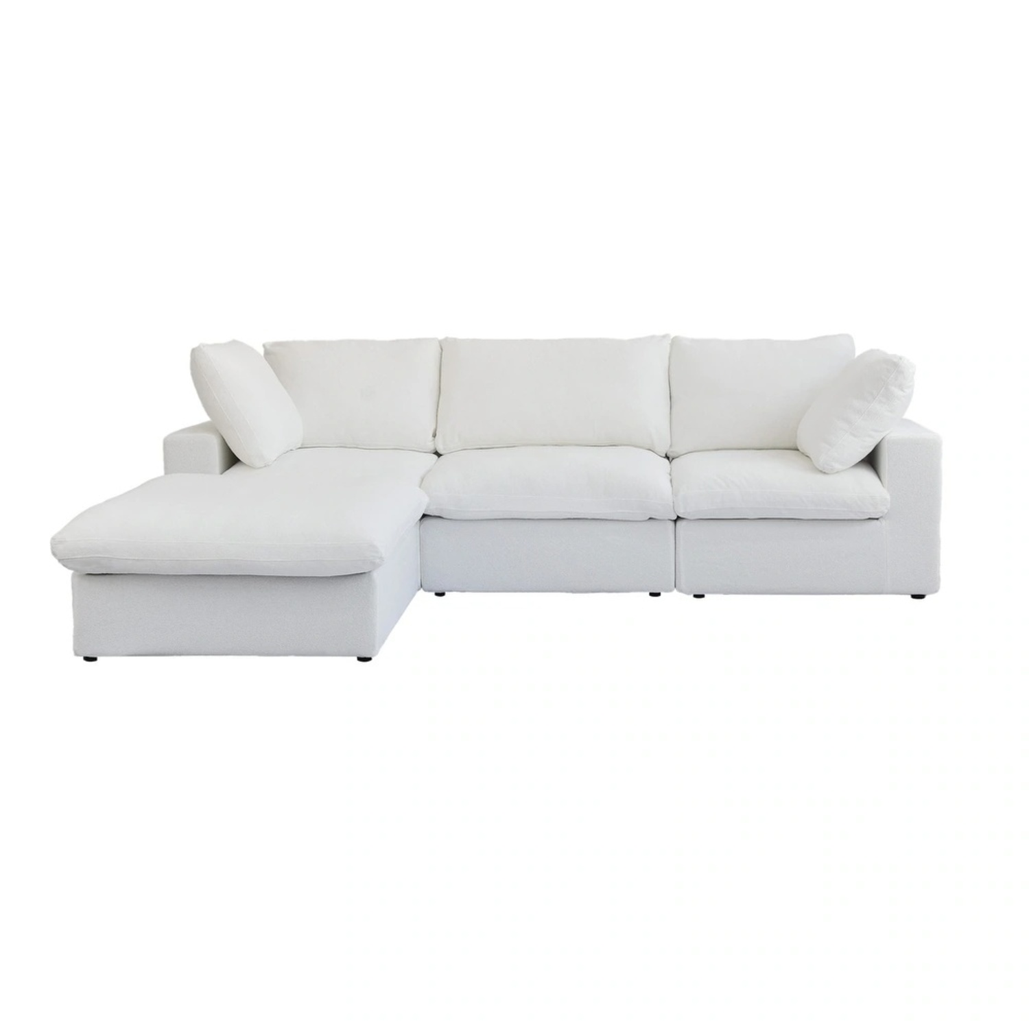 Light Brown Linen 3+ Piece Sectional - image-6