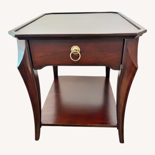 Used Dark Brown Wood Side Table for sale on AptDeco