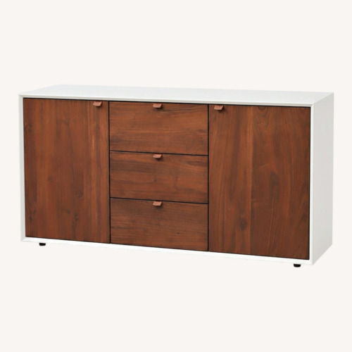 Used Organic Modernism Siena Walnut Wood Credenza for sale on AptDeco