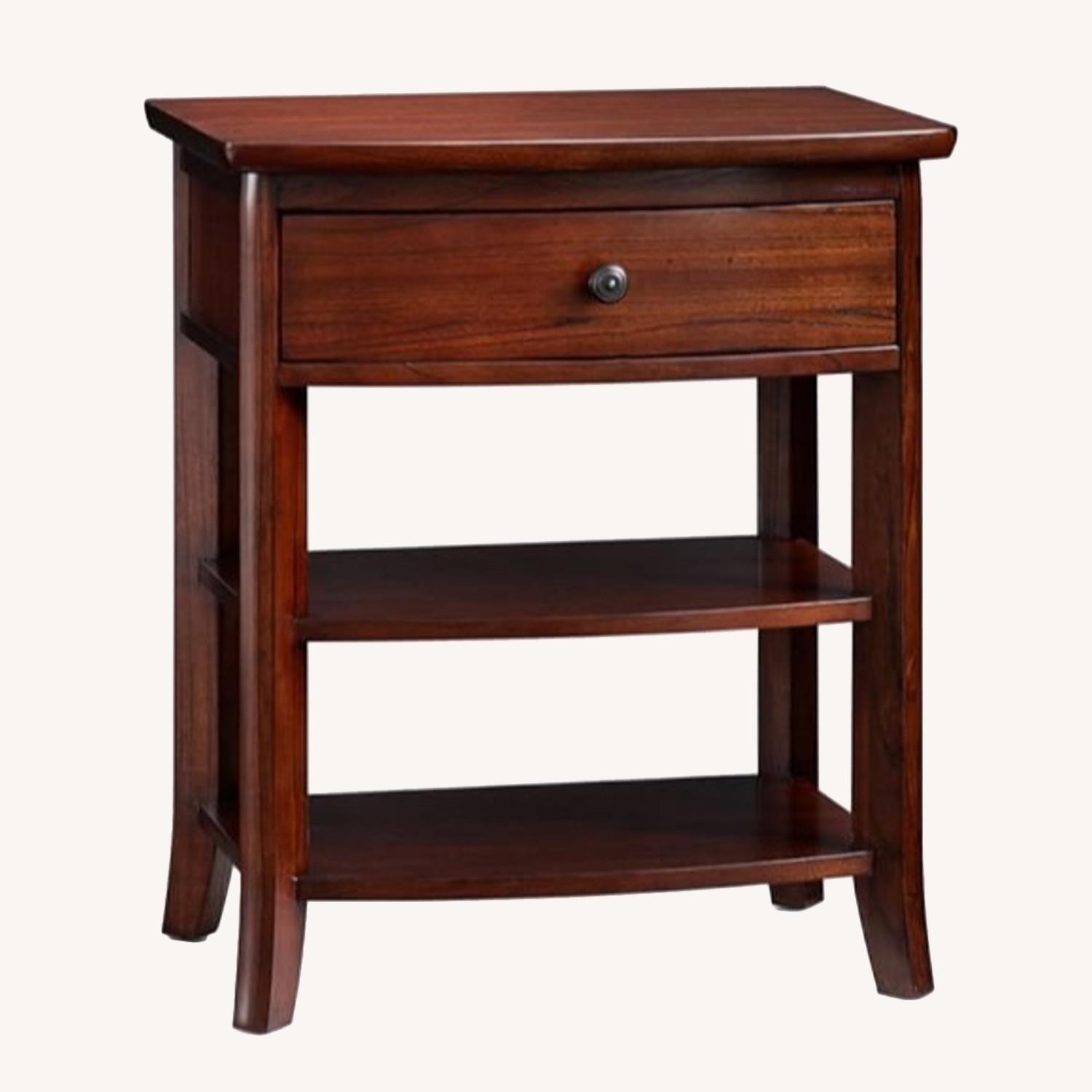 Pottery Barn Chloe Dark Brown Wood Nightstands - image-5