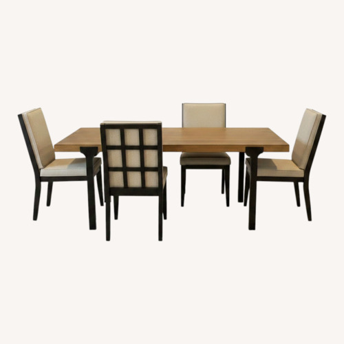Used Raymour & Flanigan Light Brown Dining Set for sale on AptDeco