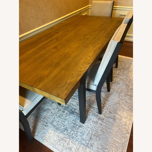Used Raymour & Flanigan Light Brown Dining Set for sale on AptDeco