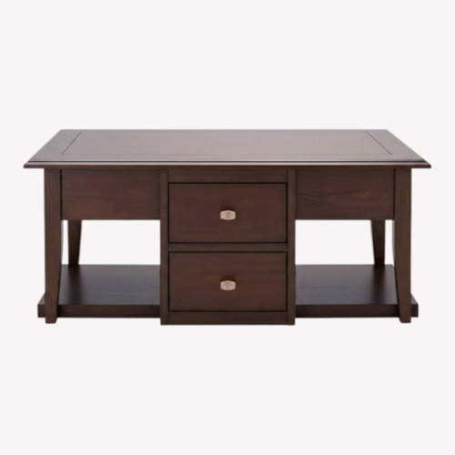 Used Raymour & Flanigan Coffee Table with Two Benches for sale on AptDeco