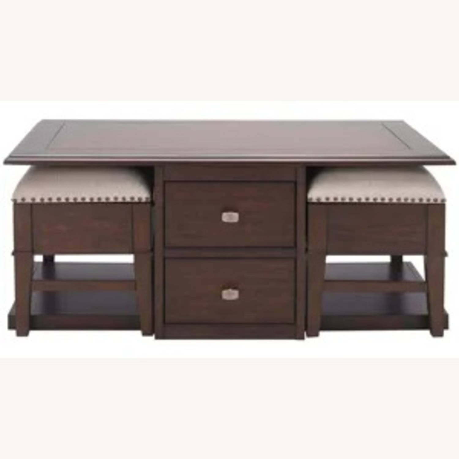 Raymour & Flanigan Coffee Table with Two Benches - image-4