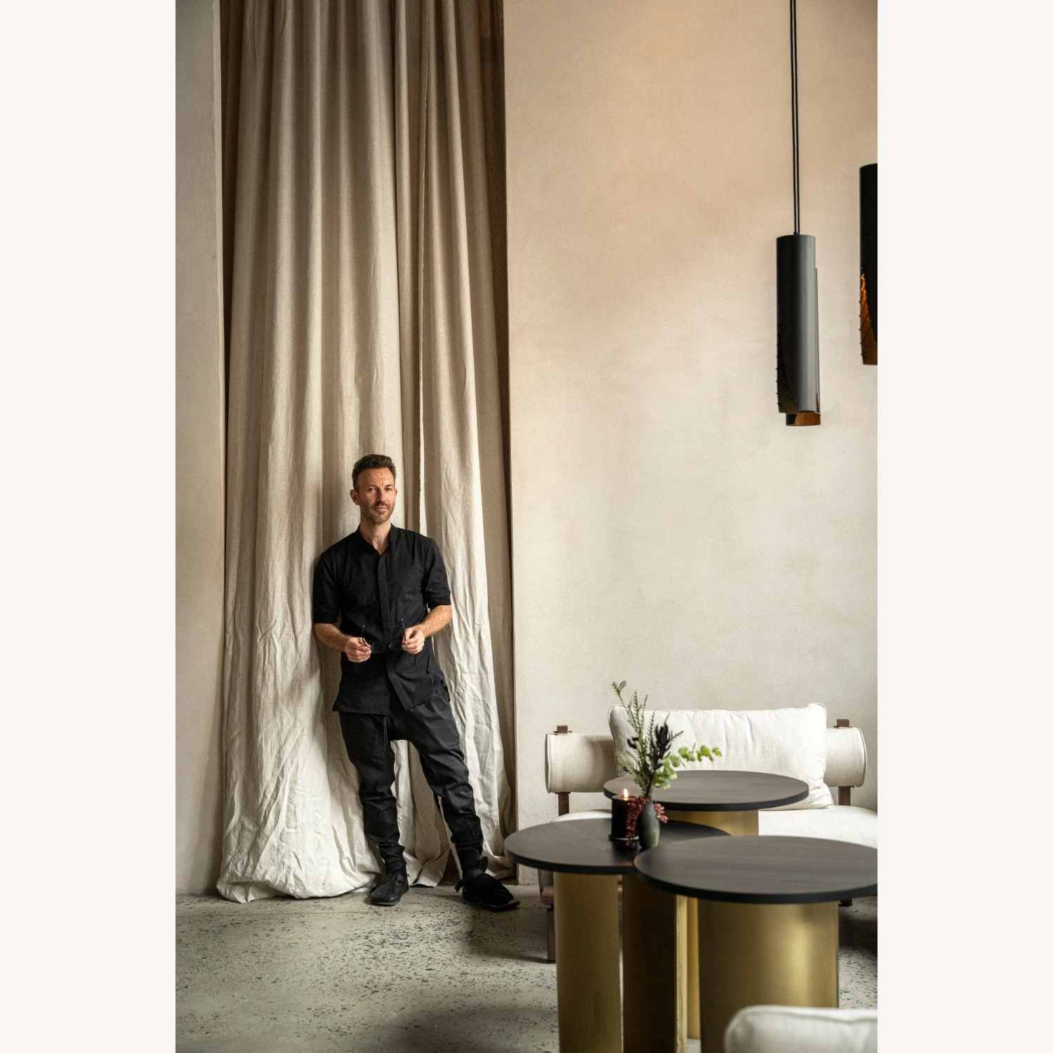 Design Within Reach Camilla Stærk Leather Corset Pendant Light  - image-7