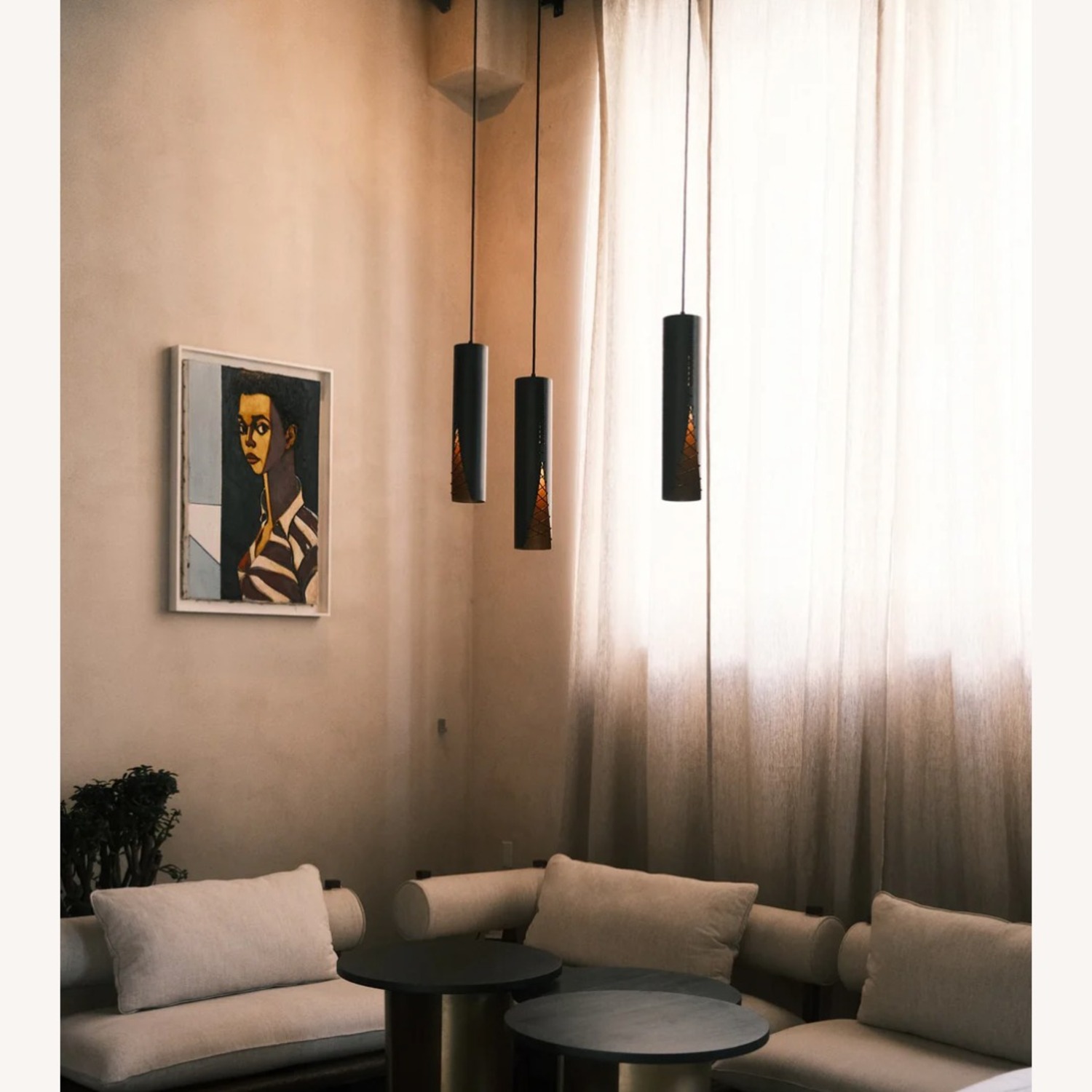 Design Within Reach Camilla Stærk Leather Corset Pendant Light  - image-8