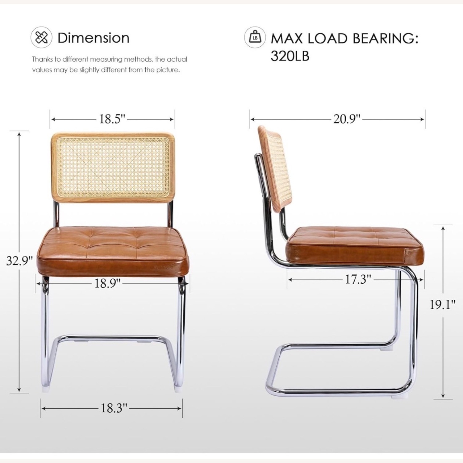 Amazon Mid Century Modern Natural Rattan Dining Chairs - image-3