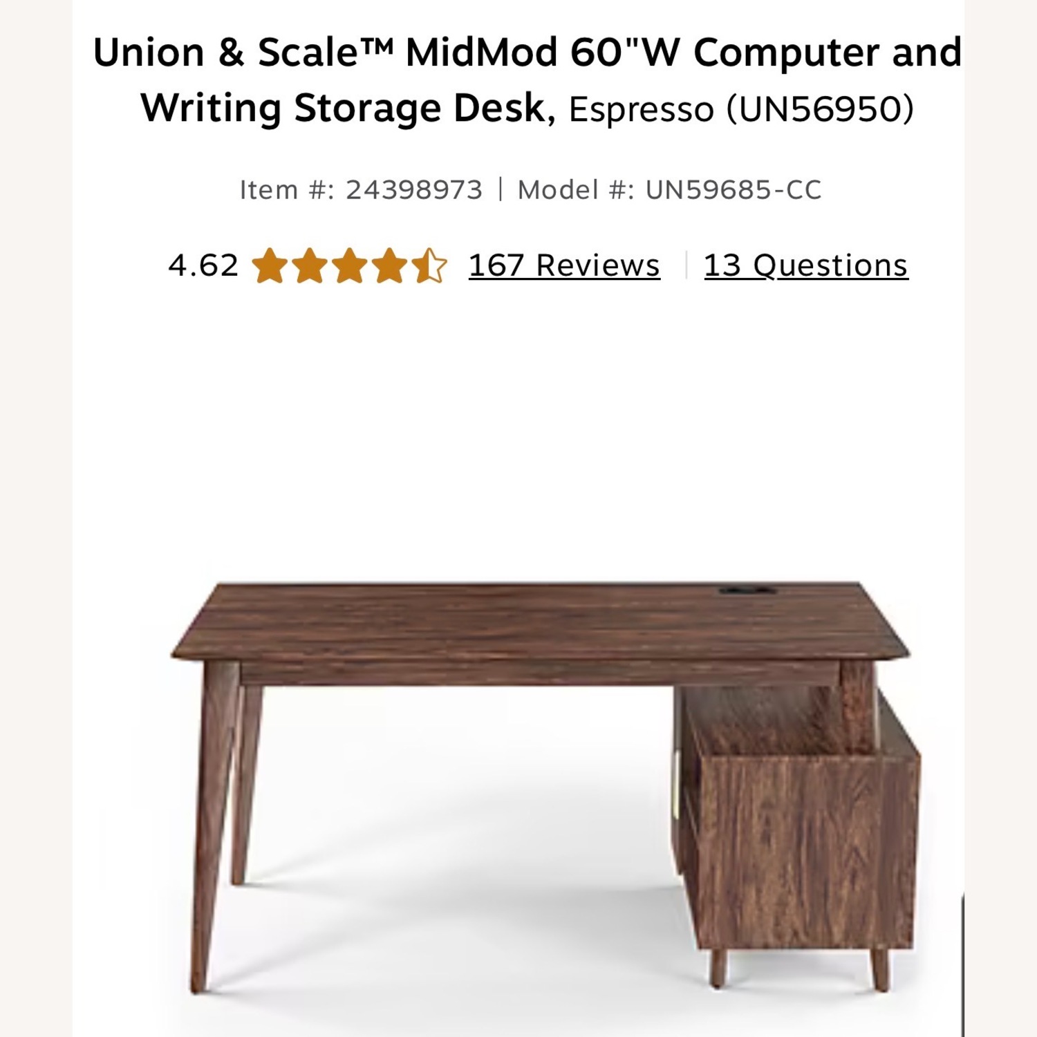 MCM Wood Desk - image-1