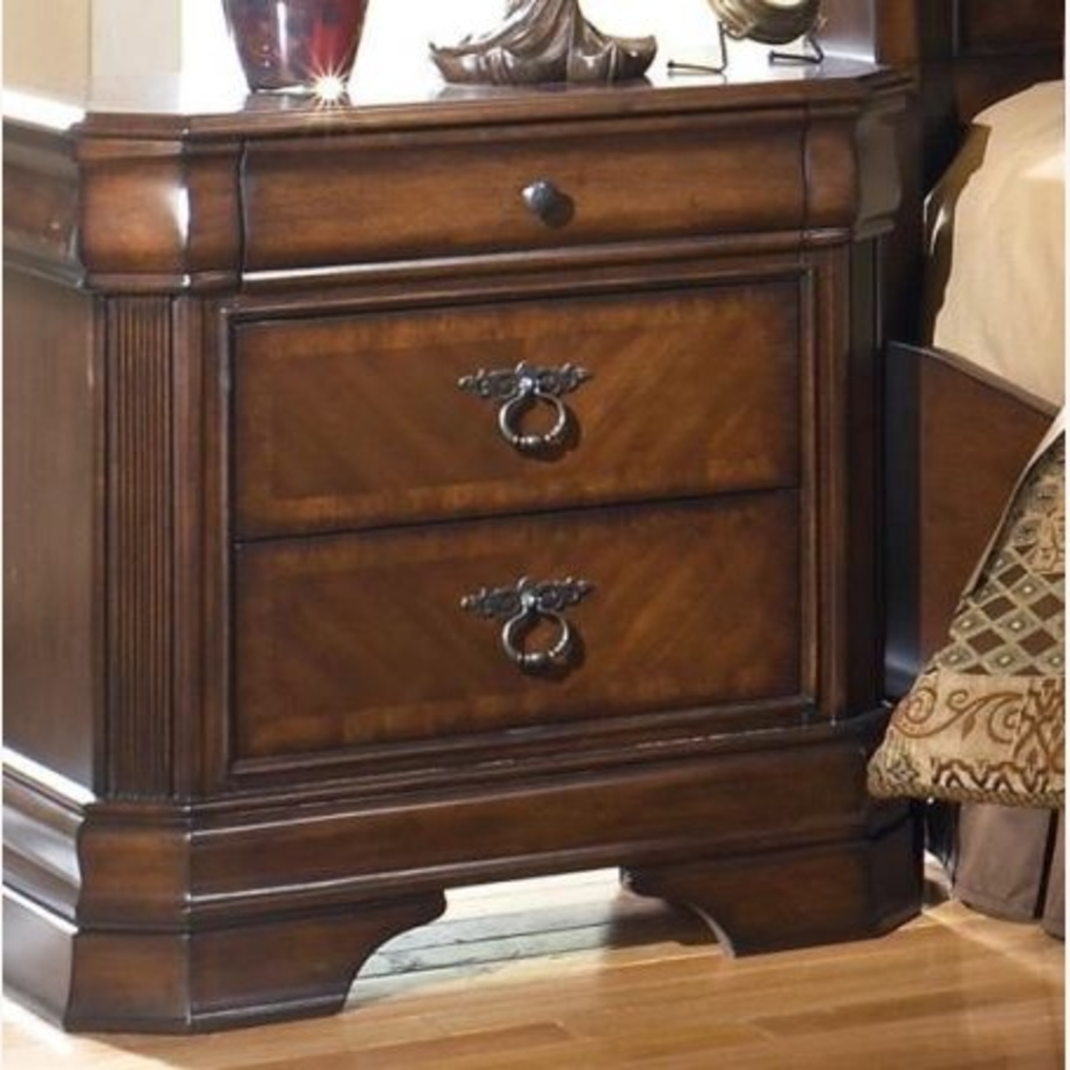 Ashley Furniture Hamlyn Dark Brown Wood Nightstand - image-4
