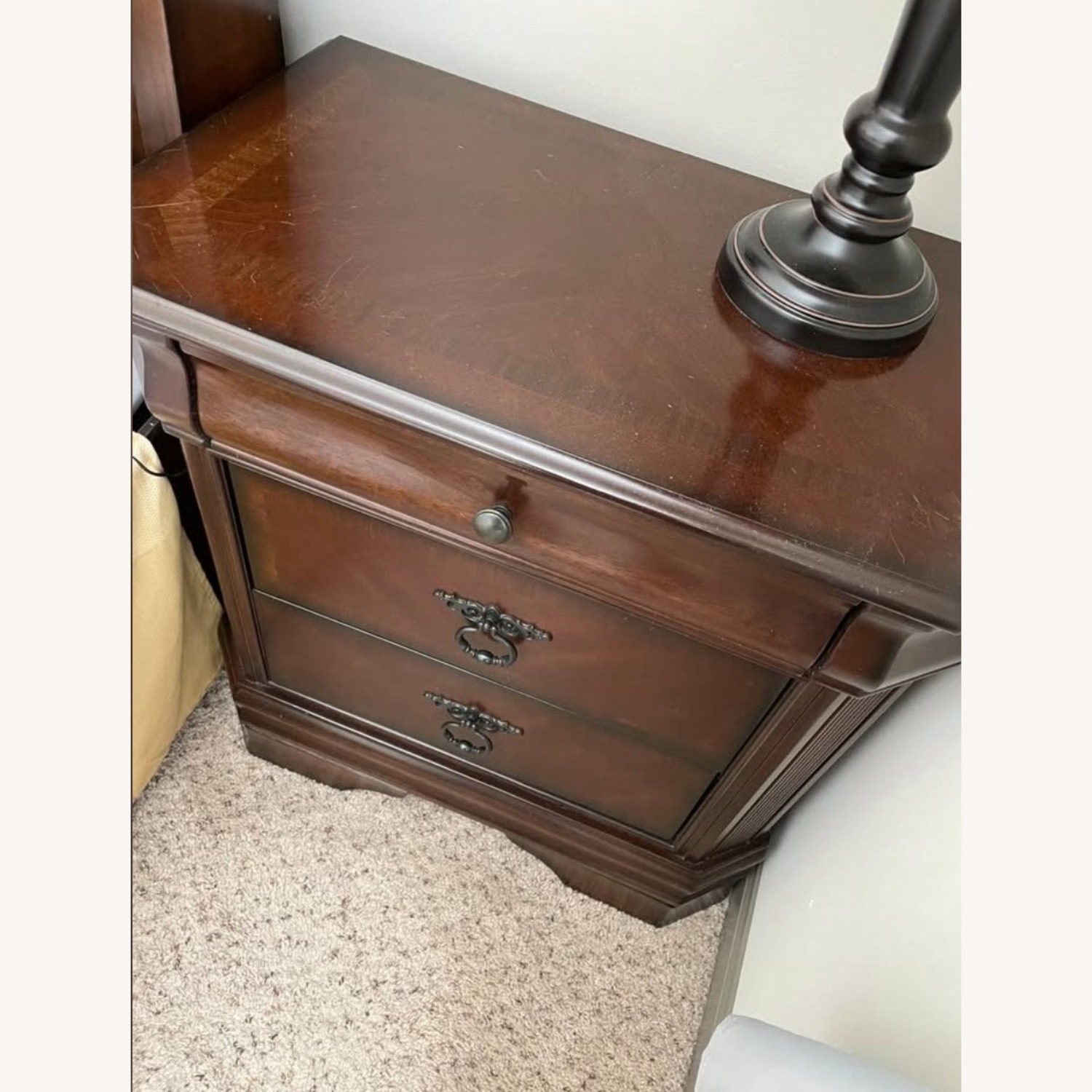 Ashley Furniture Hamlyn Dark Brown Wood Nightstand - image-2