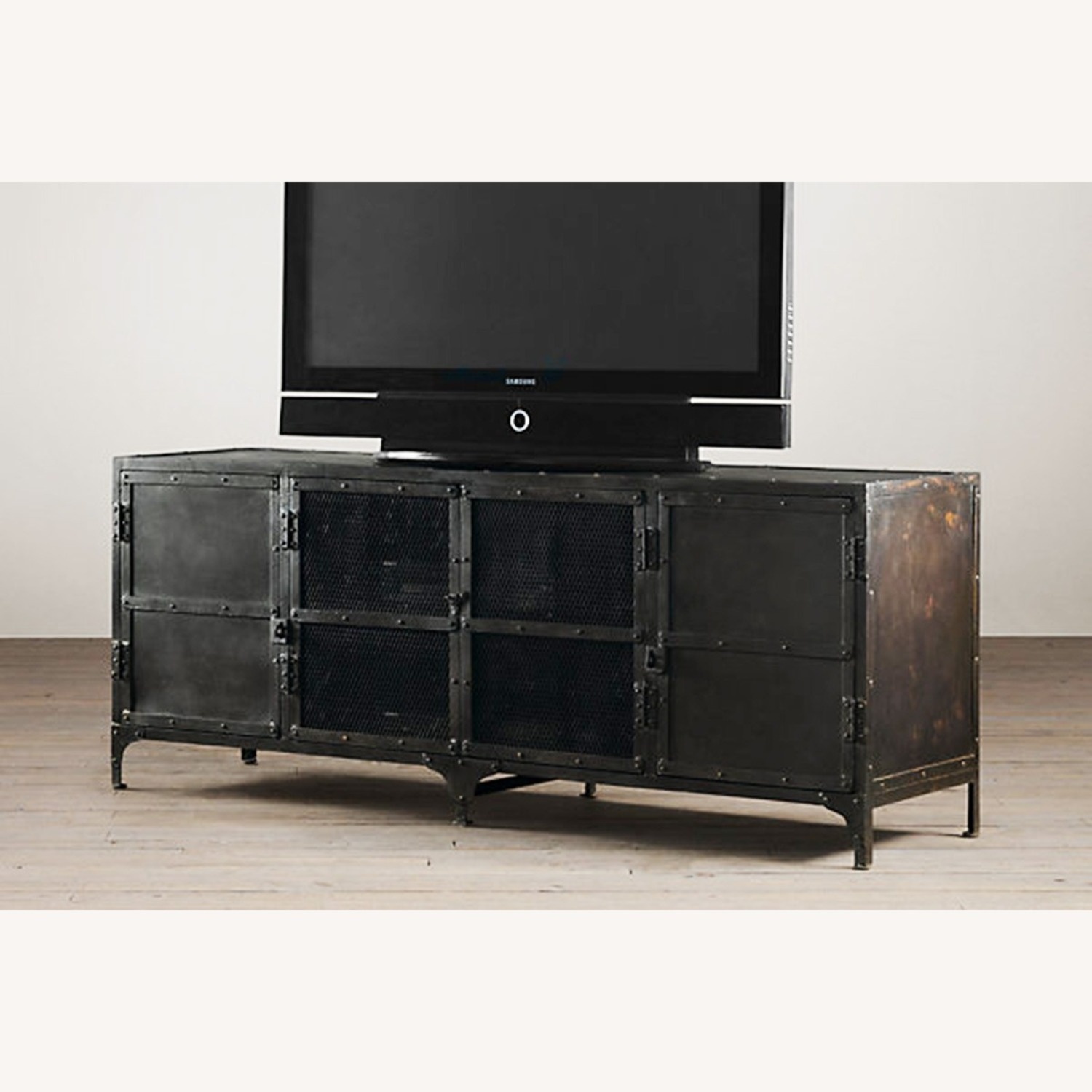 Restoration Hardware Industrial Black Media Storage - image-4