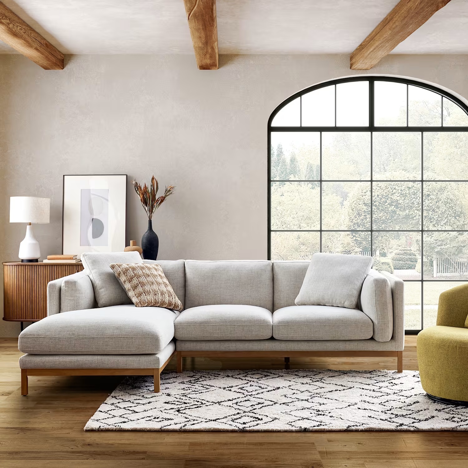 Castlery Light Gray Fabric 3+ Piece Sectional - image-2