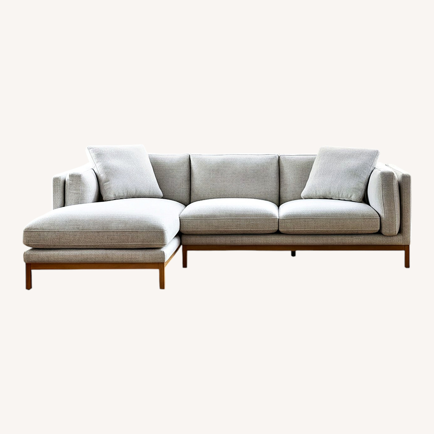 Castlery Light Gray Fabric 3+ Piece Sectional - image-0