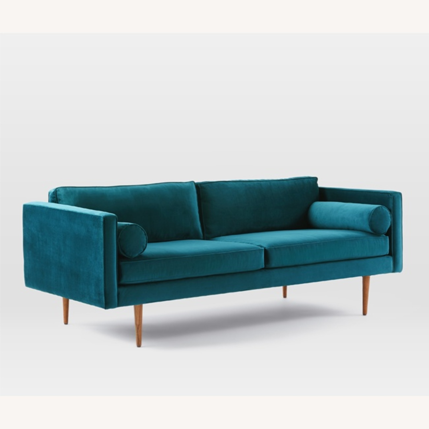 West Elm Monroe Blue Loveseat - image-4