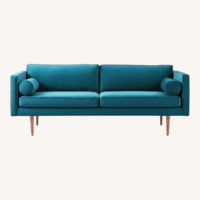 West Elm Monroe Blue Loveseat