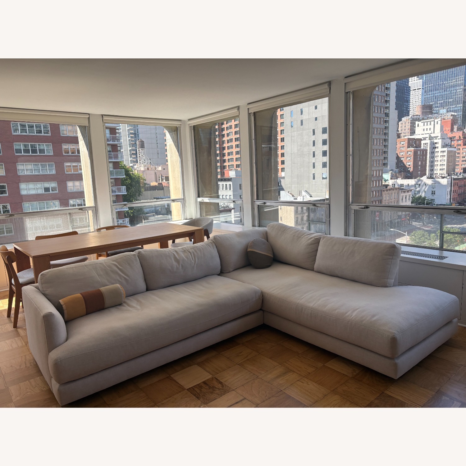West Elm Light Gray Fabric 2 Piece Sectional - image-1