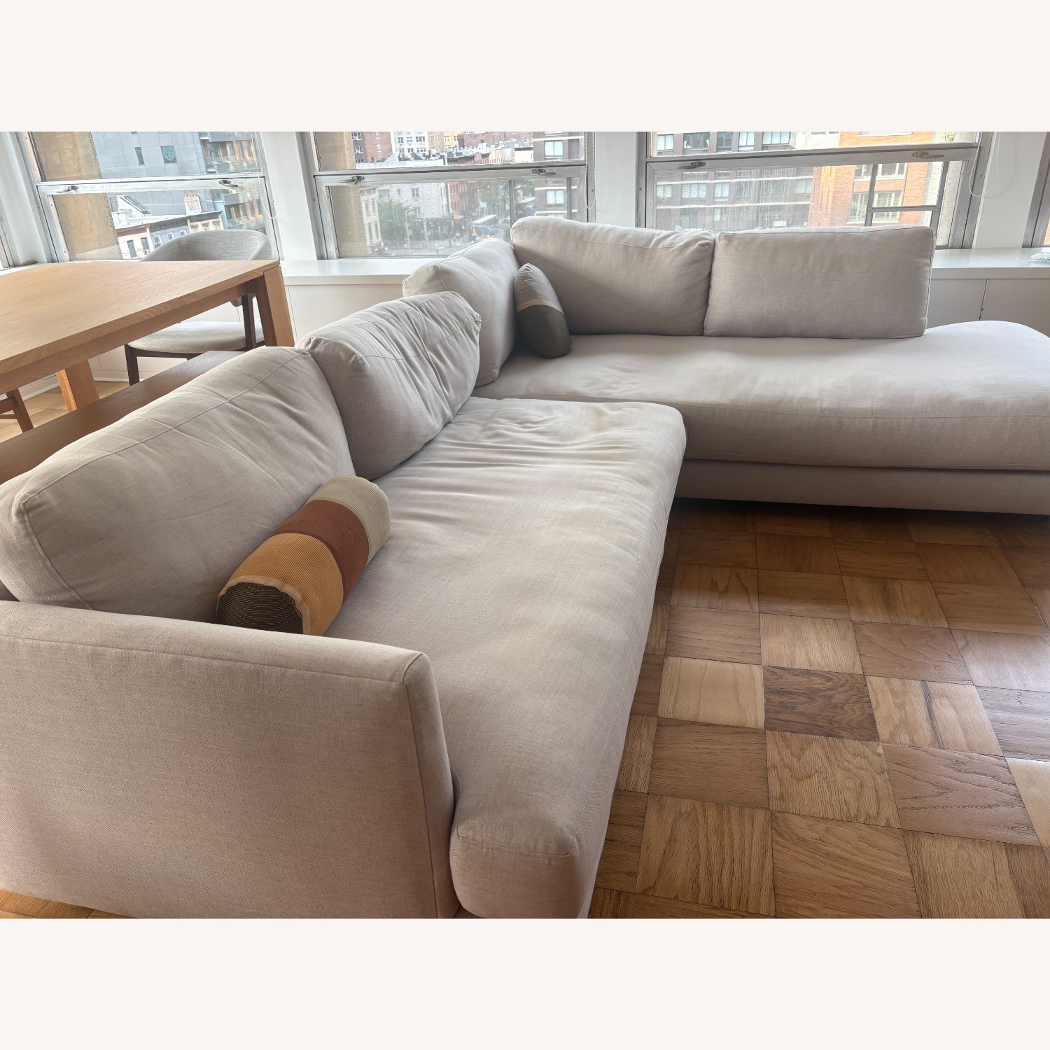 West Elm Light Gray Fabric 2 Piece Sectional - image-2