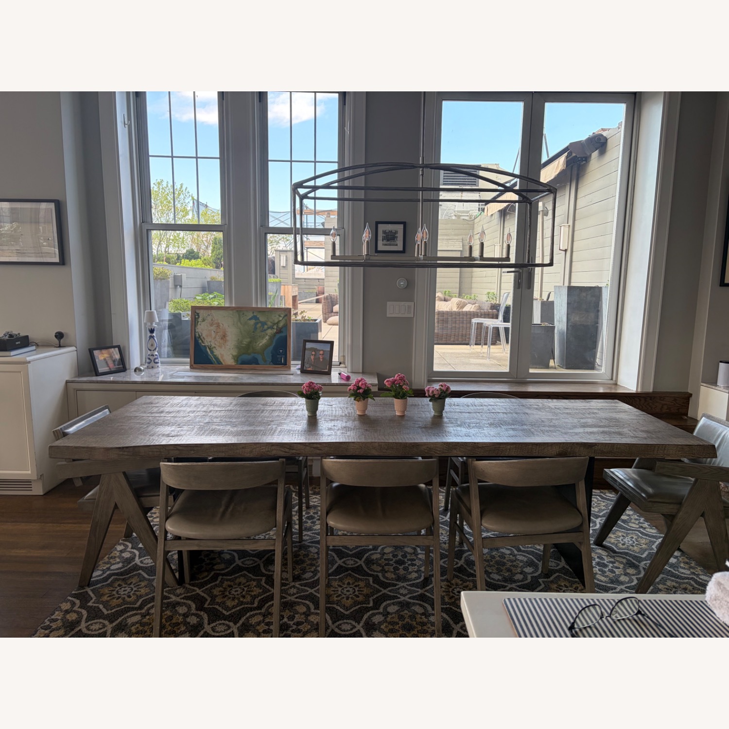 Restoration Hardware Reclaimed Oak Plank Rectangular Dining Table - image-1