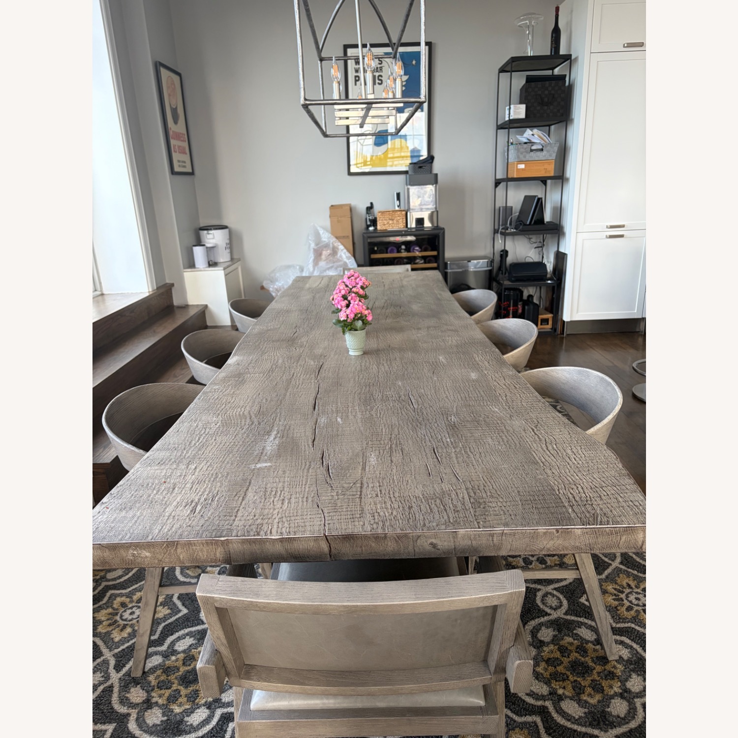 Restoration Hardware Reclaimed Oak Plank Rectangular Dining Table - image-3