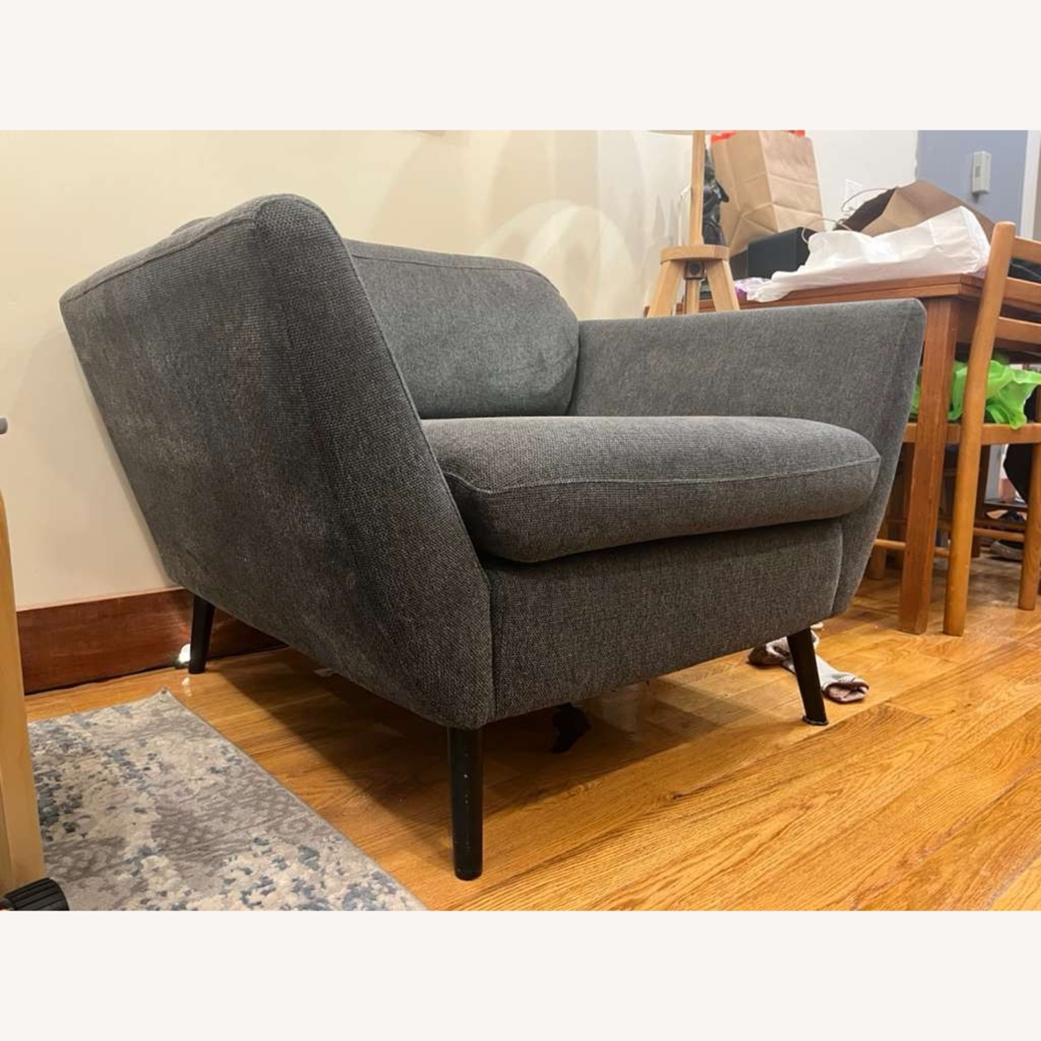 AllModern Ladonna Dark Gray Fabric Armchair - image-3